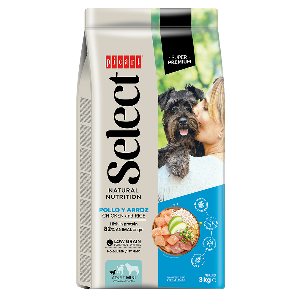 Picart Select Adult Mini Chicken & Rice Pienso para Perros al mejor precio -todoastorenimal.com