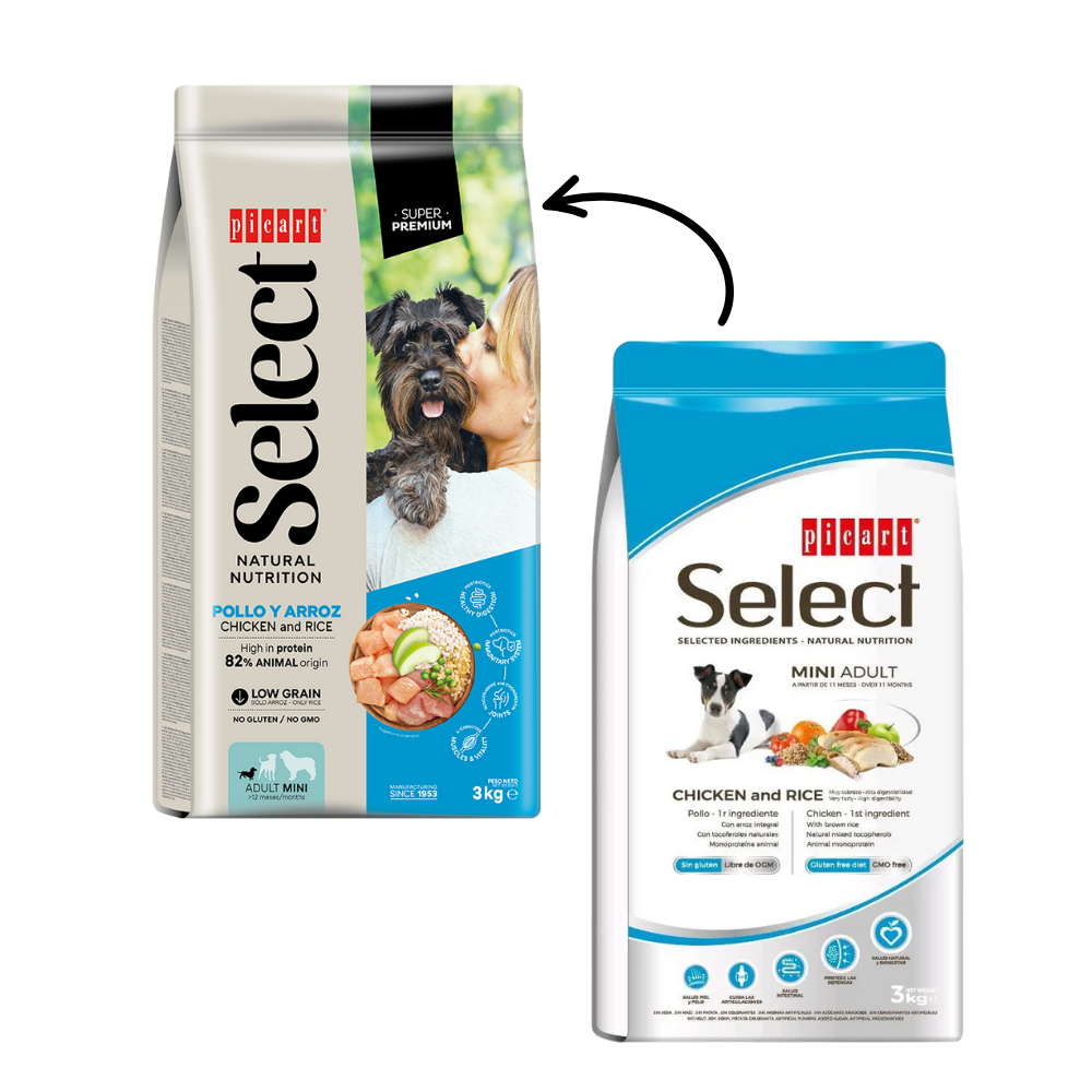 Picart Select Adult Mini Chicken & Rice Pienso para Perros al mejor precio -todoastorenimal.com