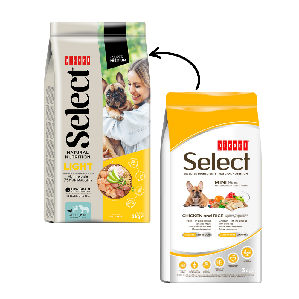 Picart Select Adult Mini Light Pienso para Perros al mejor precio -todoastorenimal.com