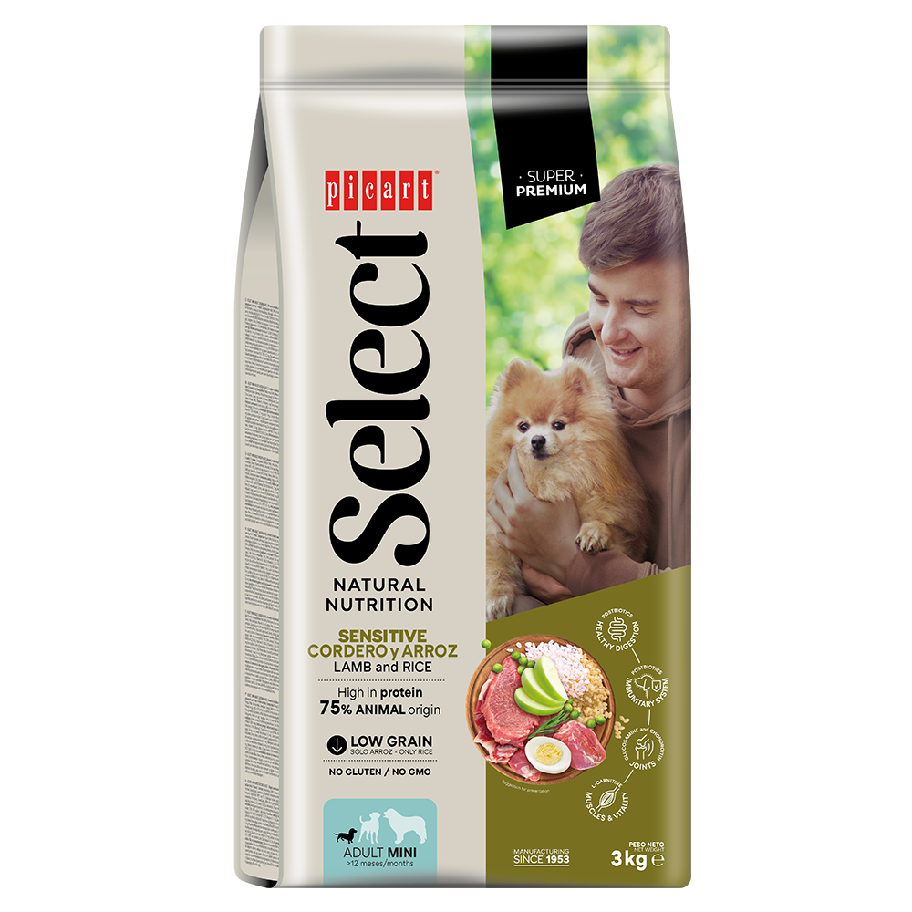 Picart Select Adult Mini Sensitive Lamb & Rice Pienso para Perros al mejor precio -todoastorenimal.com