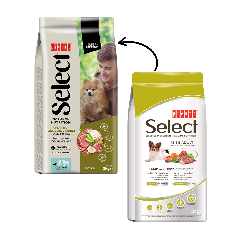 Picart Select Adult Mini Sensitive Lamb & Rice Pienso para Perros al mejor precio -todoastorenimal.com