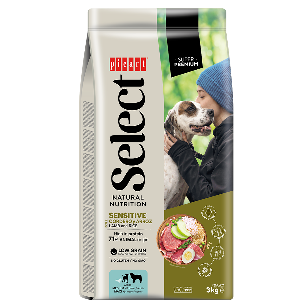 Picart Select Adult Sensitive Lamb & Rice Pienso para Perros de Cordero y Arroz al mejor precio -todoastorenimal.com