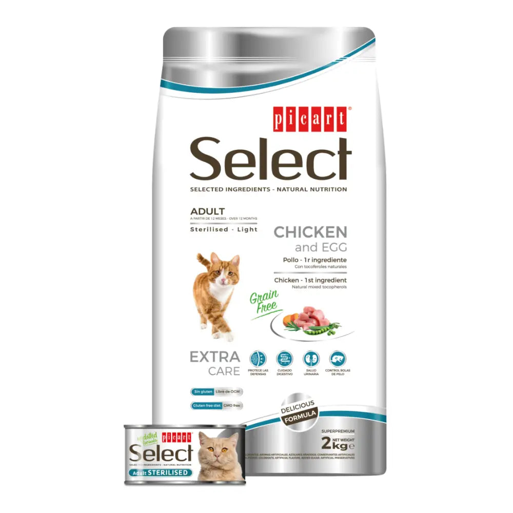Picart Select Cat Sterilized Light Grain Free al mejor precio -todoastorenimal.com