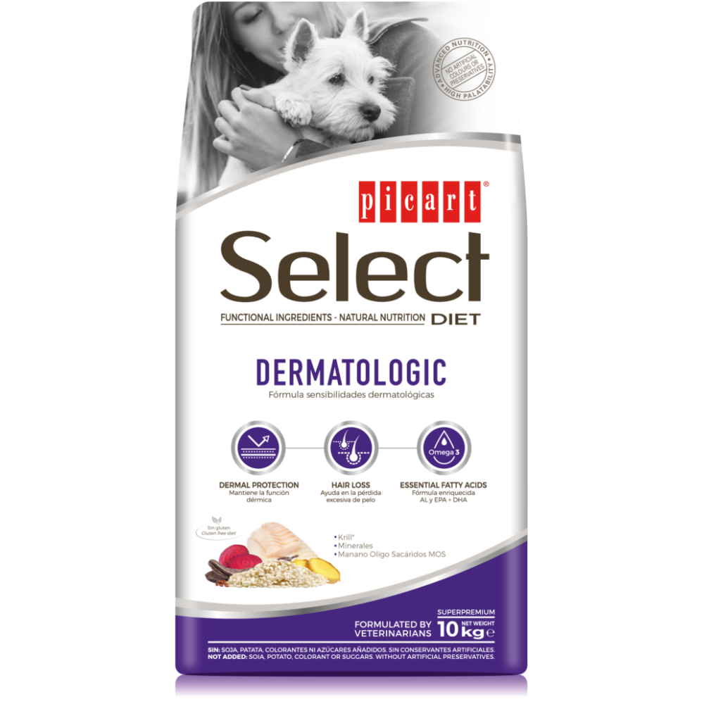 Picart Select Diet Dermatologic Pienso para Perros al mejor precio -todoastorenimal.com