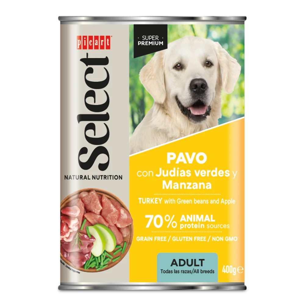 Picart Select Light Pavo con Judías Verdes Lata Comida Húmeda para Perros al mejor precio -todoastorenimal.com