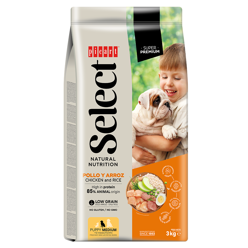 Picart Select Puppy Medium Chicken & Rice Pienso para Cachorros al mejor precio -todoastorenimal.com