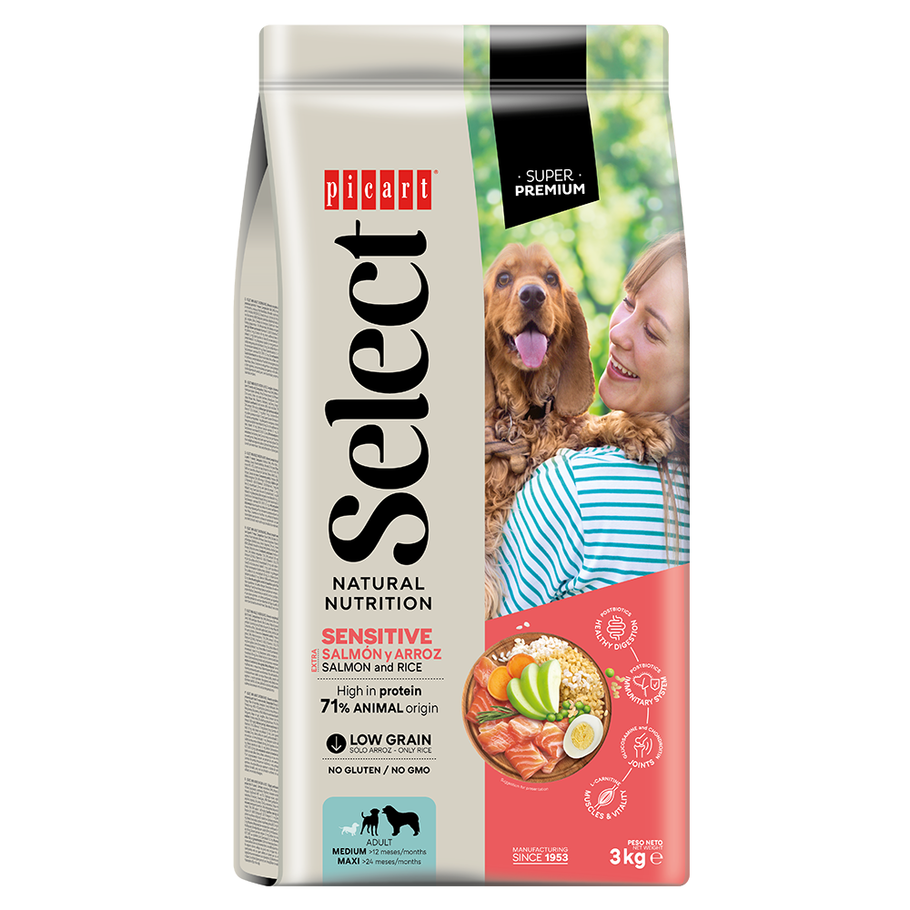 Picart Select Sensitive Extra Salmón & Rice Pienso para Perros al mejor precio -todoastorenimal.com
