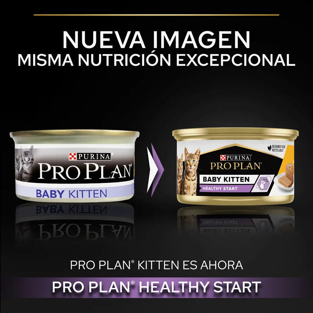 Pro Plan Cat Lata Baby Kitten Pollo 85 g al mejor precio -todoastorenimal.com