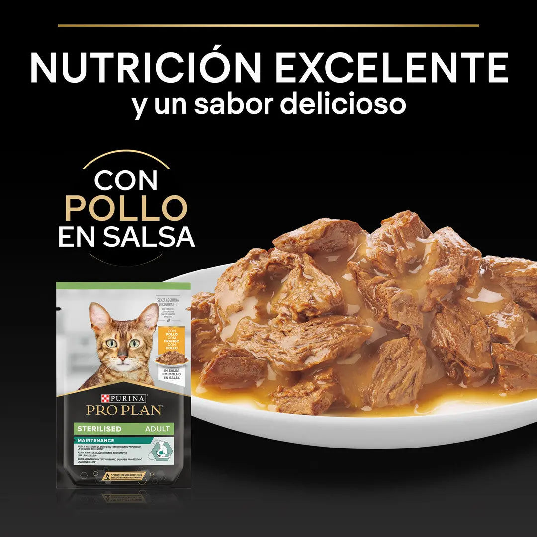 Pro Plan Cat Sobre Adult Sterilised Pollo 85 g al mejor precio -todoastorenimal.com