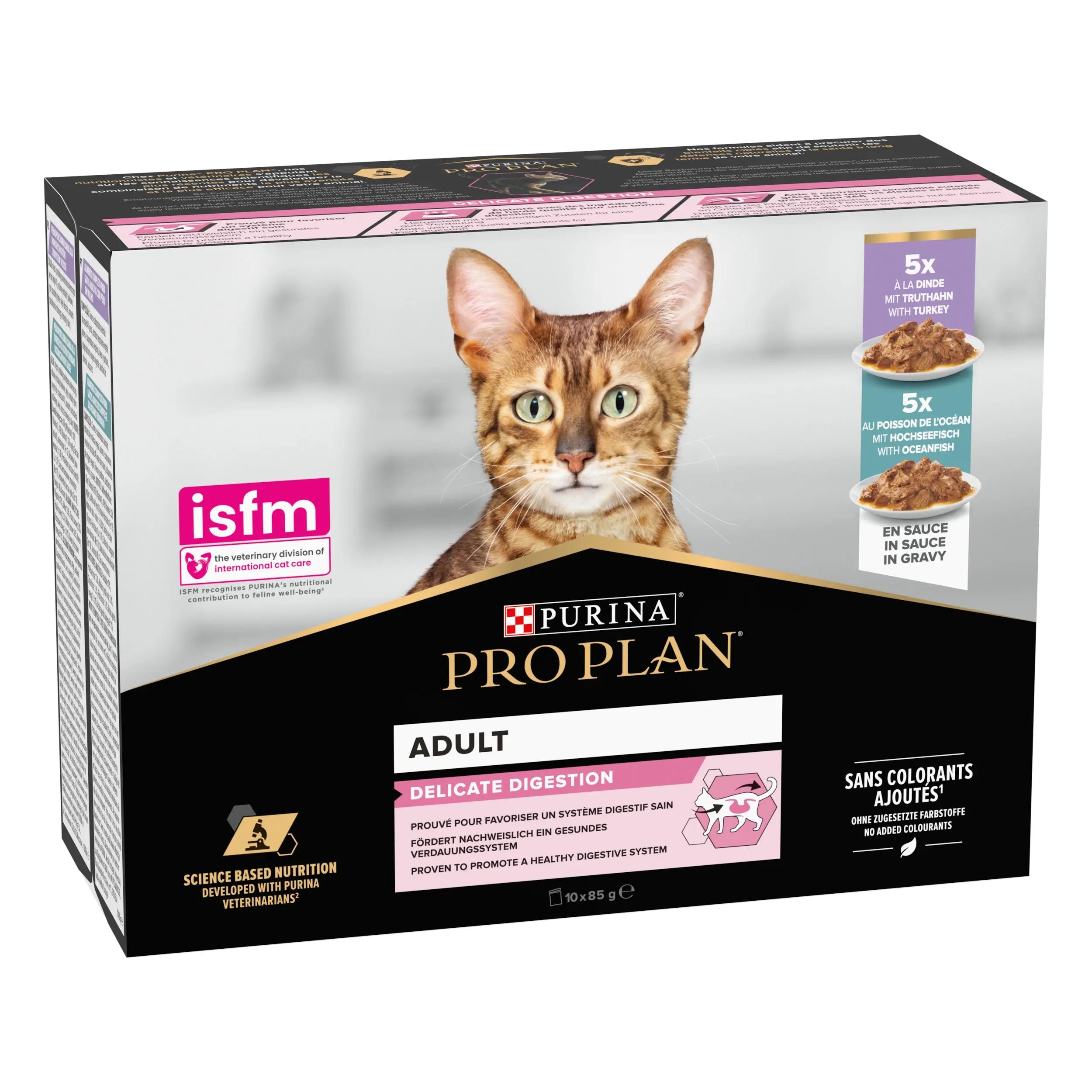 Pro Plan Cat Sobre Delicate Pescado&Pavo Pack 10X85 g al mejor precio -todoastorenimal.com