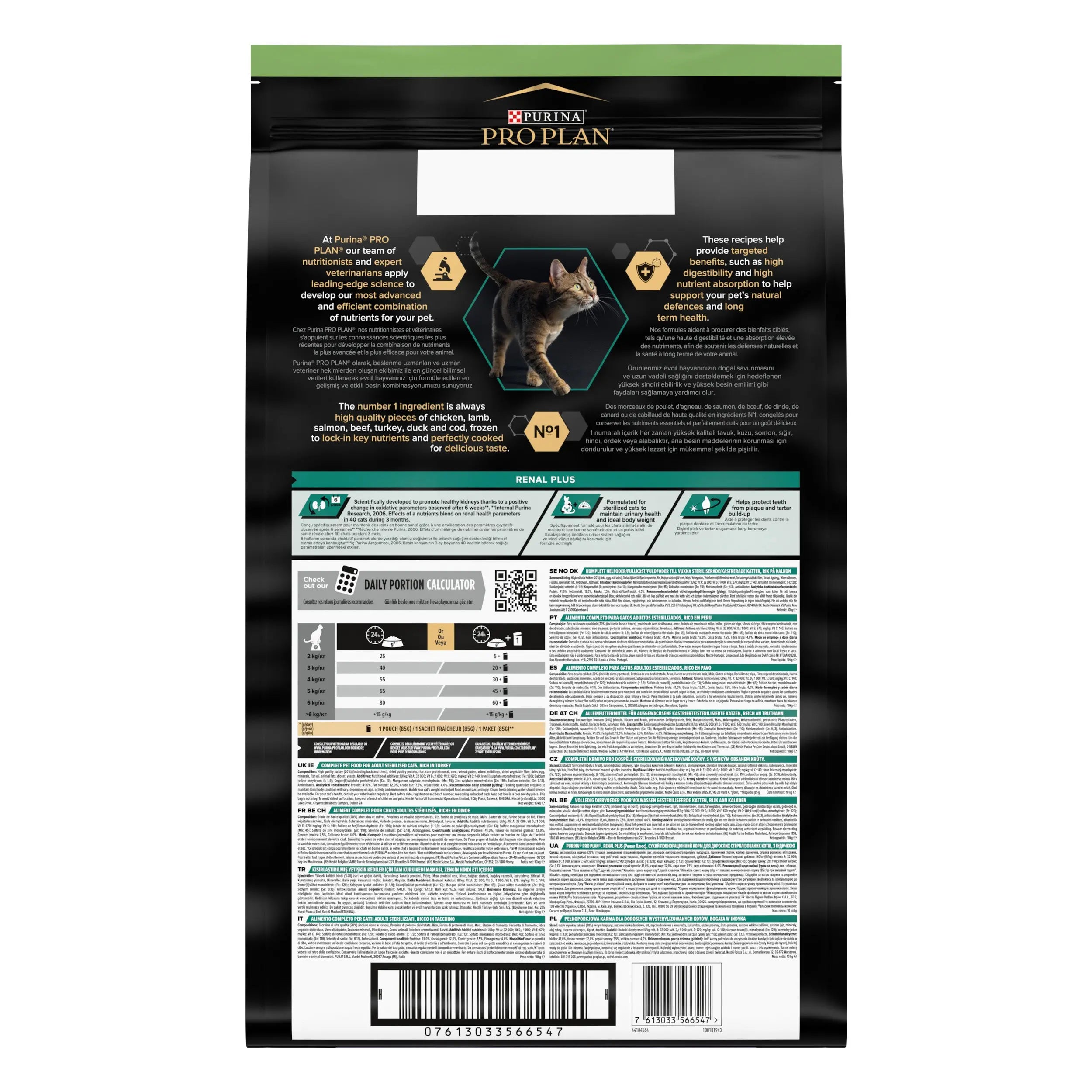 Pro Plan Cat Sterilized Adult Renal+ Pavo 10 kg al mejor precio -todoastorenimal.com