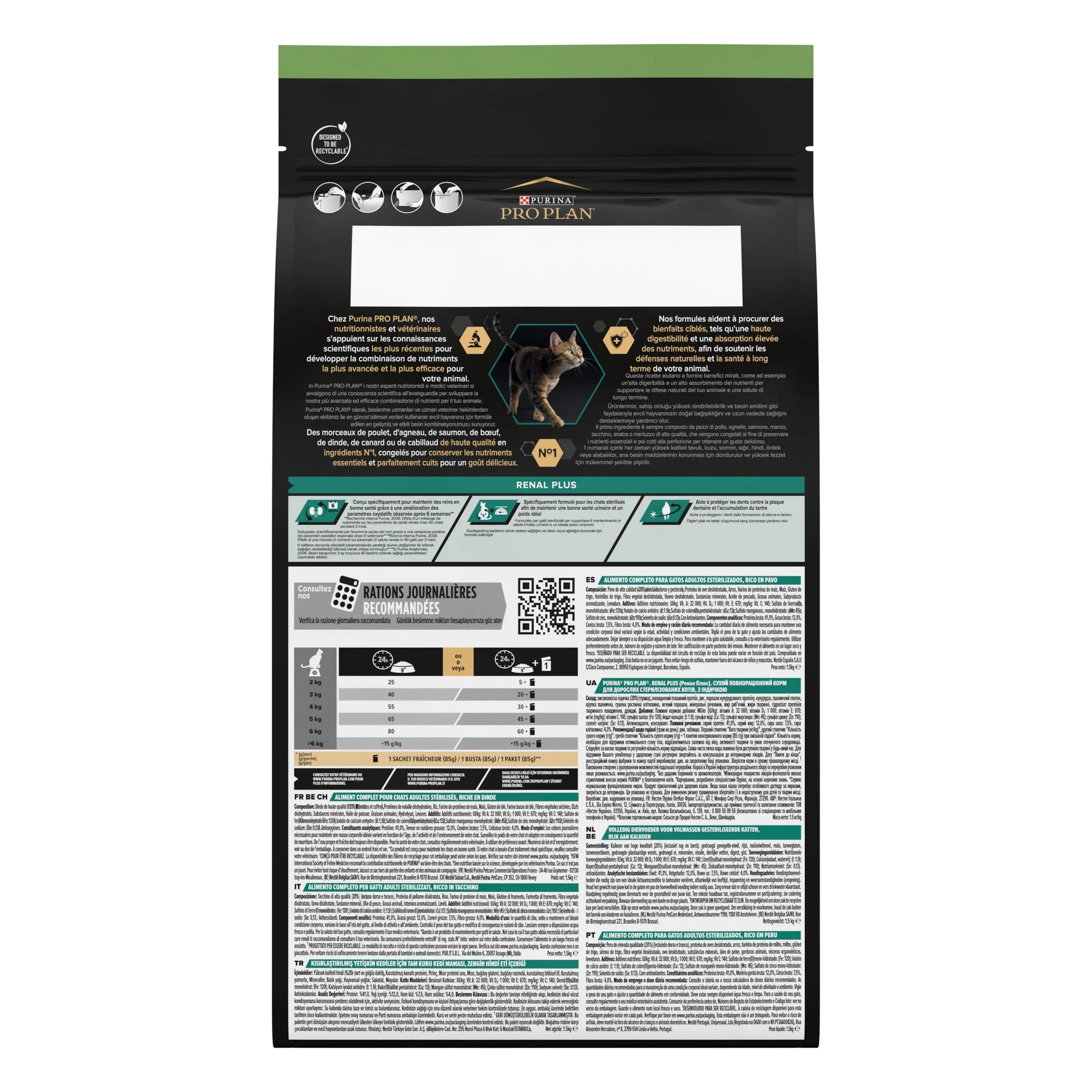 Pro Plan Cat Sterilized Adult Renal+ Pavo 1,5 kg al mejor precio -todoastorenimal.com