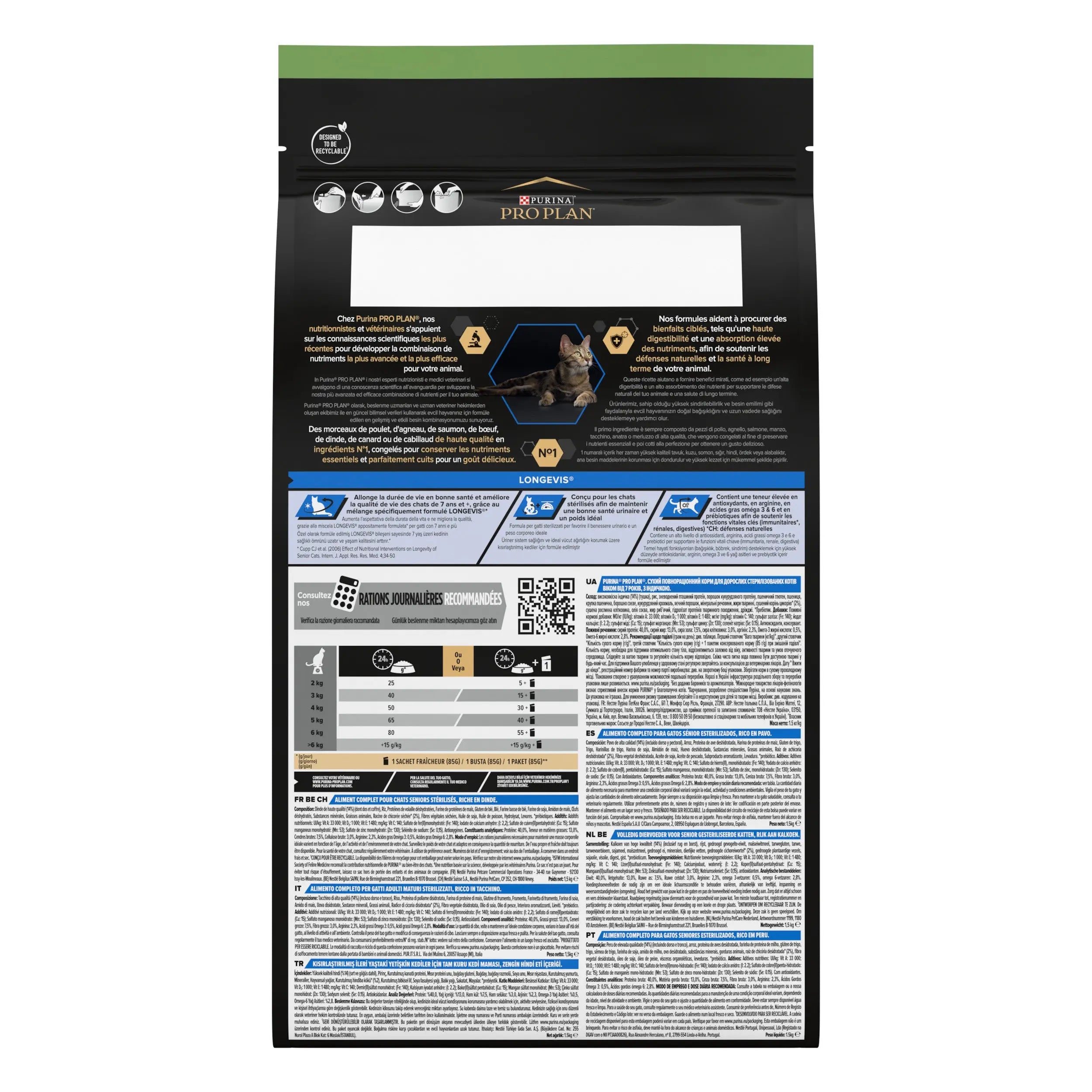 Pro Plan Cat Sterilized Senior 7+ Pavo 3 kg al mejor precio -todoastorenimal.com