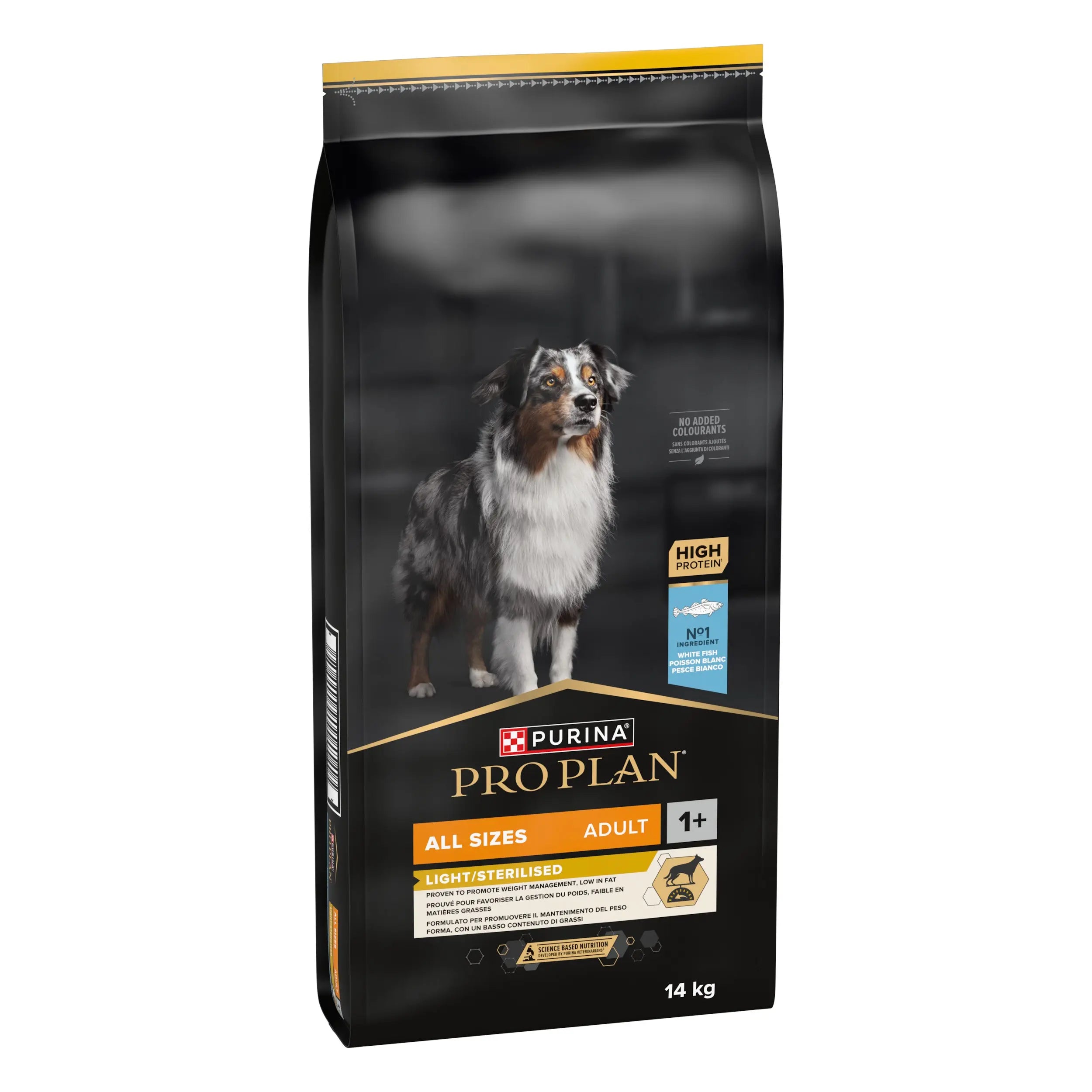 Pro Plan Dog AllSize Light Sterilized Pescado 14 kg al mejor precio -todoastorenimal.com