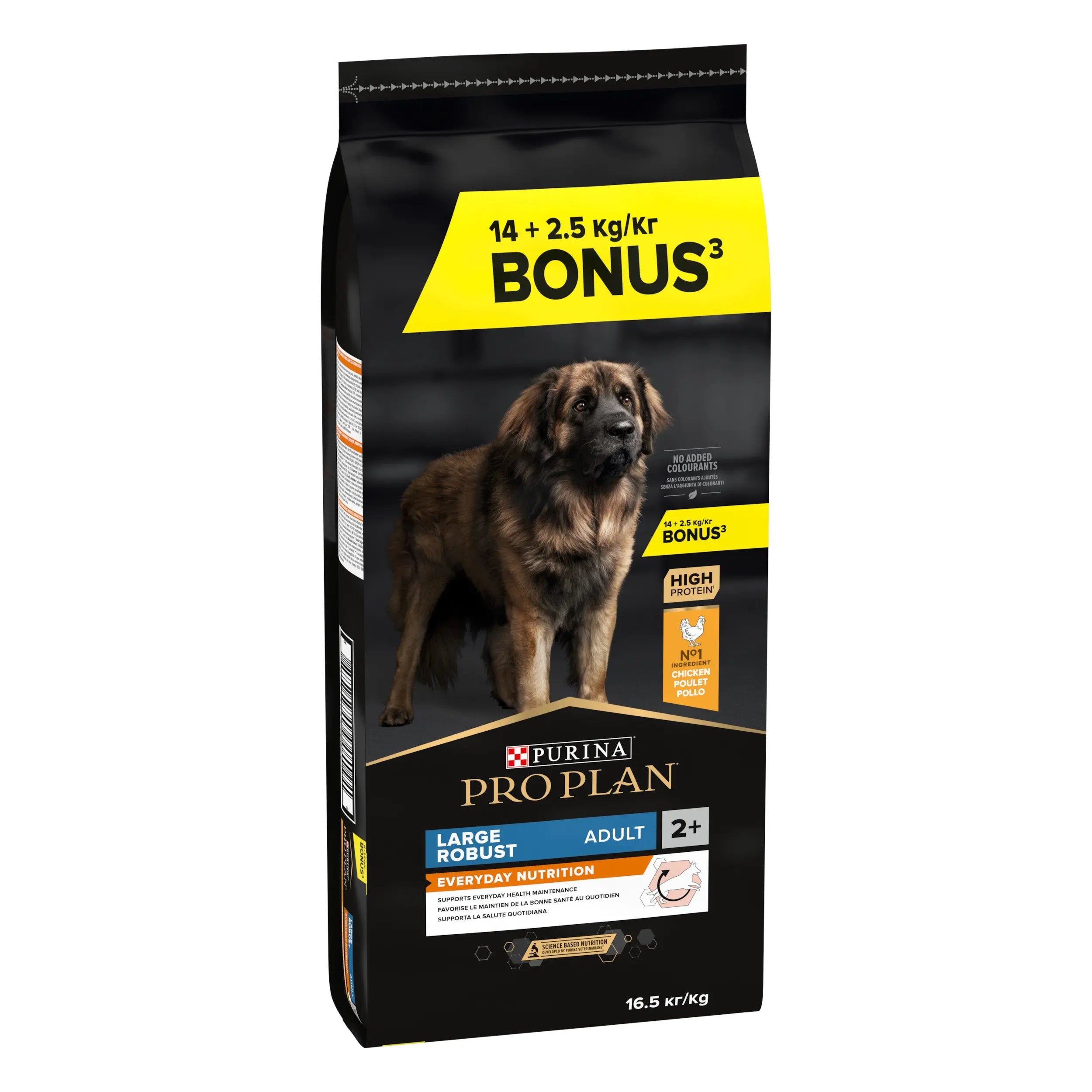 Pro Plan Dog Large Robust Adult Pollo 14 kg+2,5 kg gratis al mejor precio -todoastorenimal.com