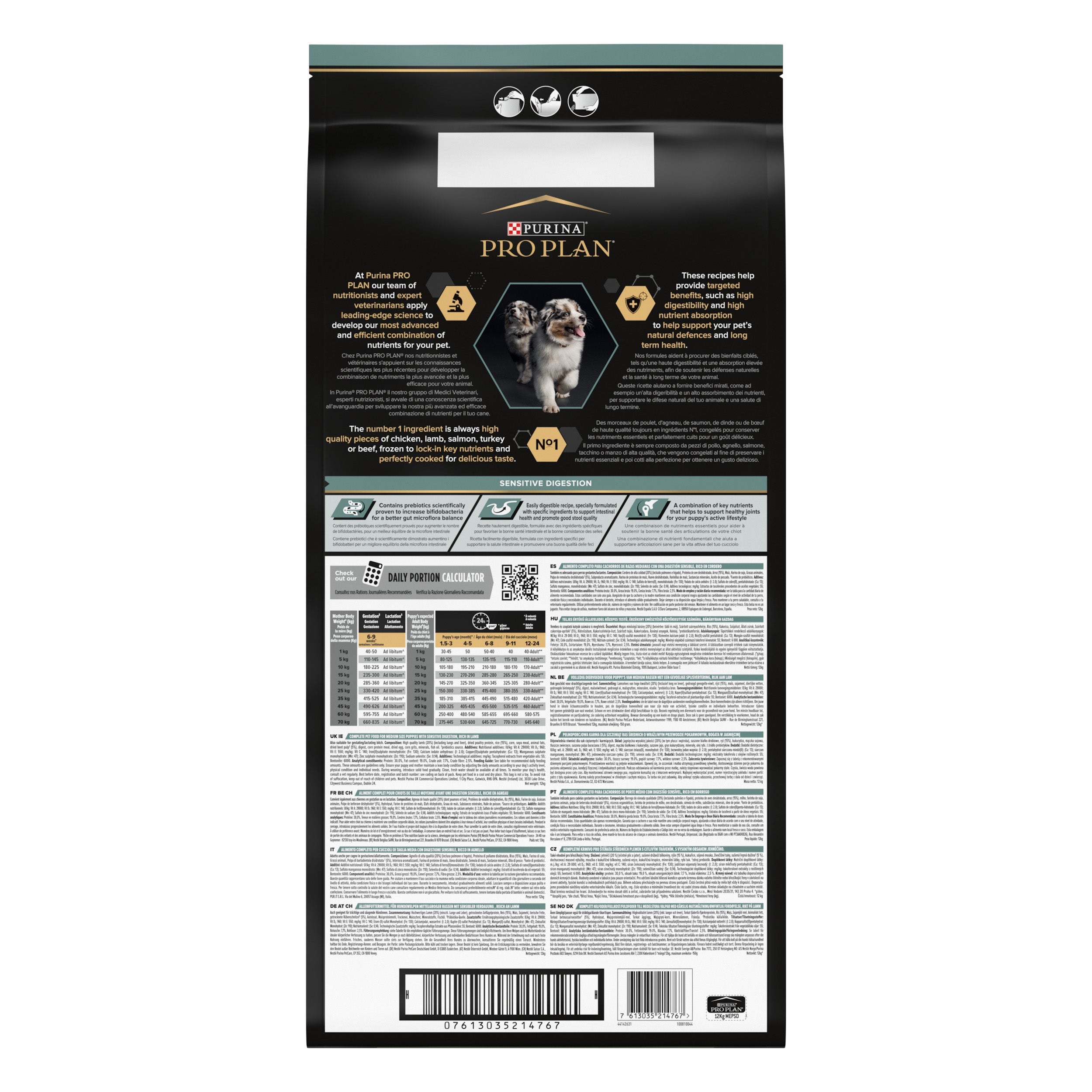 Pro Plan Dog Medium Puppy Digest Cordero Pienso para Cachorros al mejor precio -todoastorenimal.com