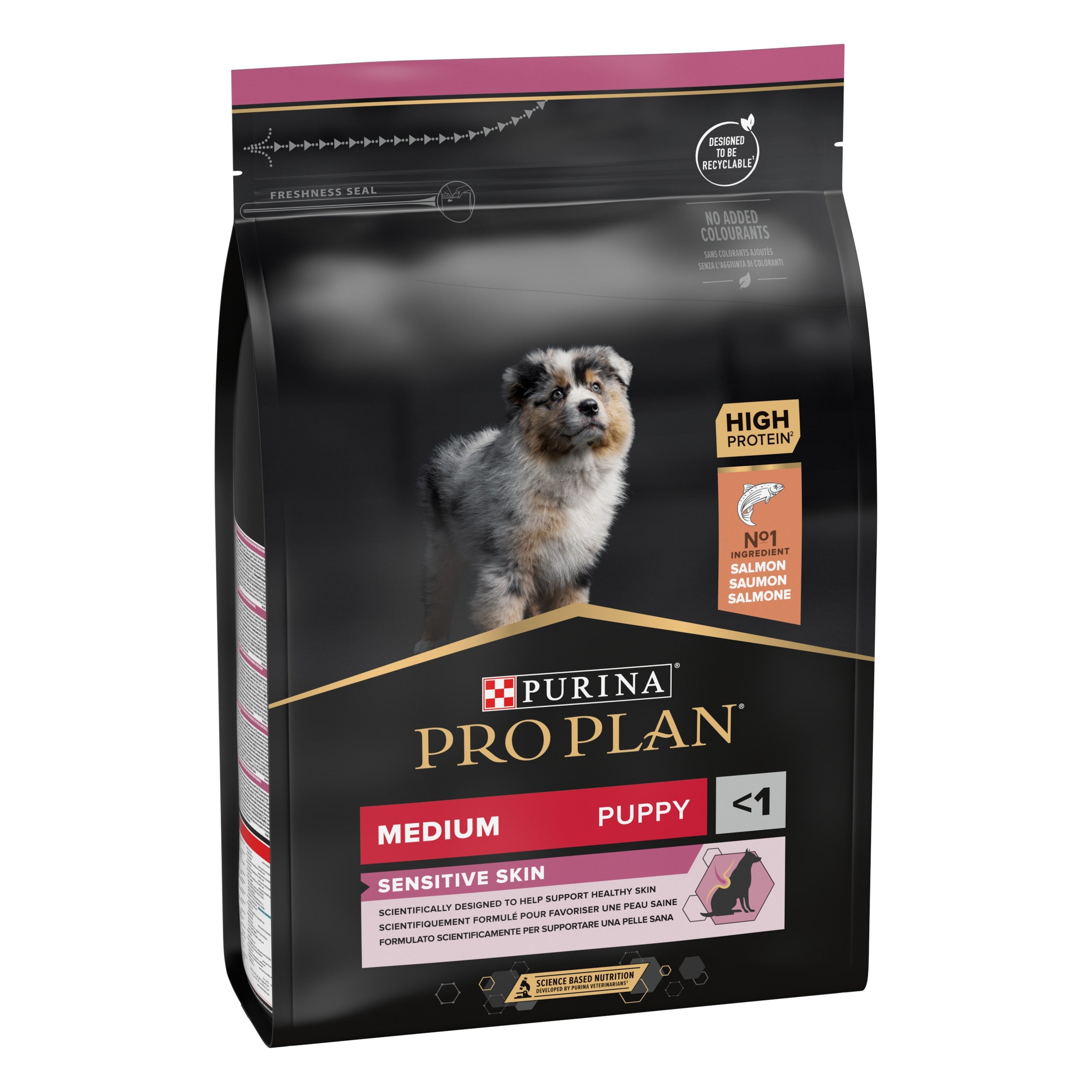 Pro Plan Dog Medium Puppy Sensitive Skin Salmón Pienso para Perros al mejor precio -todoastorenimal.com