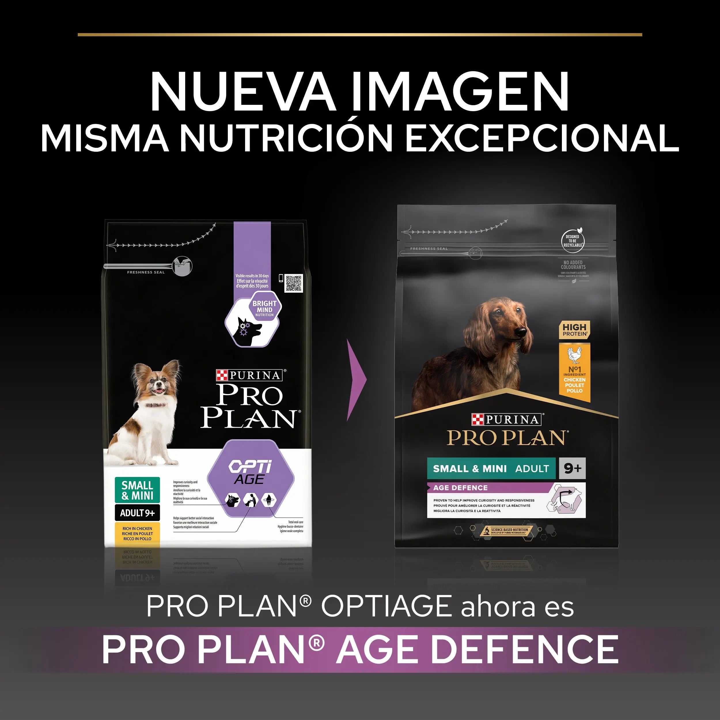 Pro Plan Dog Small & Mini Adult Agedefen 9+ Pollo 3 kg al mejor precio -todoastorenimal.com