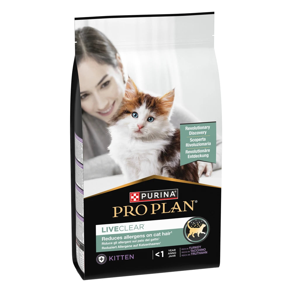 Pro Plan LiveClear Kitten Pavo Pienso para Gatitos Reduce Alérgenos sobre el Pelo del Gato al mejor precio -todoastorenimal.com