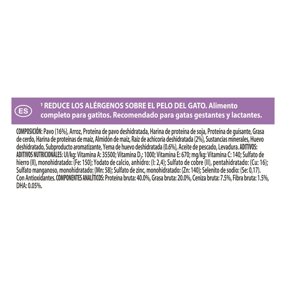 Pro Plan LiveClear Kitten Pavo Pienso para Gatitos Reduce Alérgenos sobre el Pelo del Gato al mejor precio -todoastorenimal.com