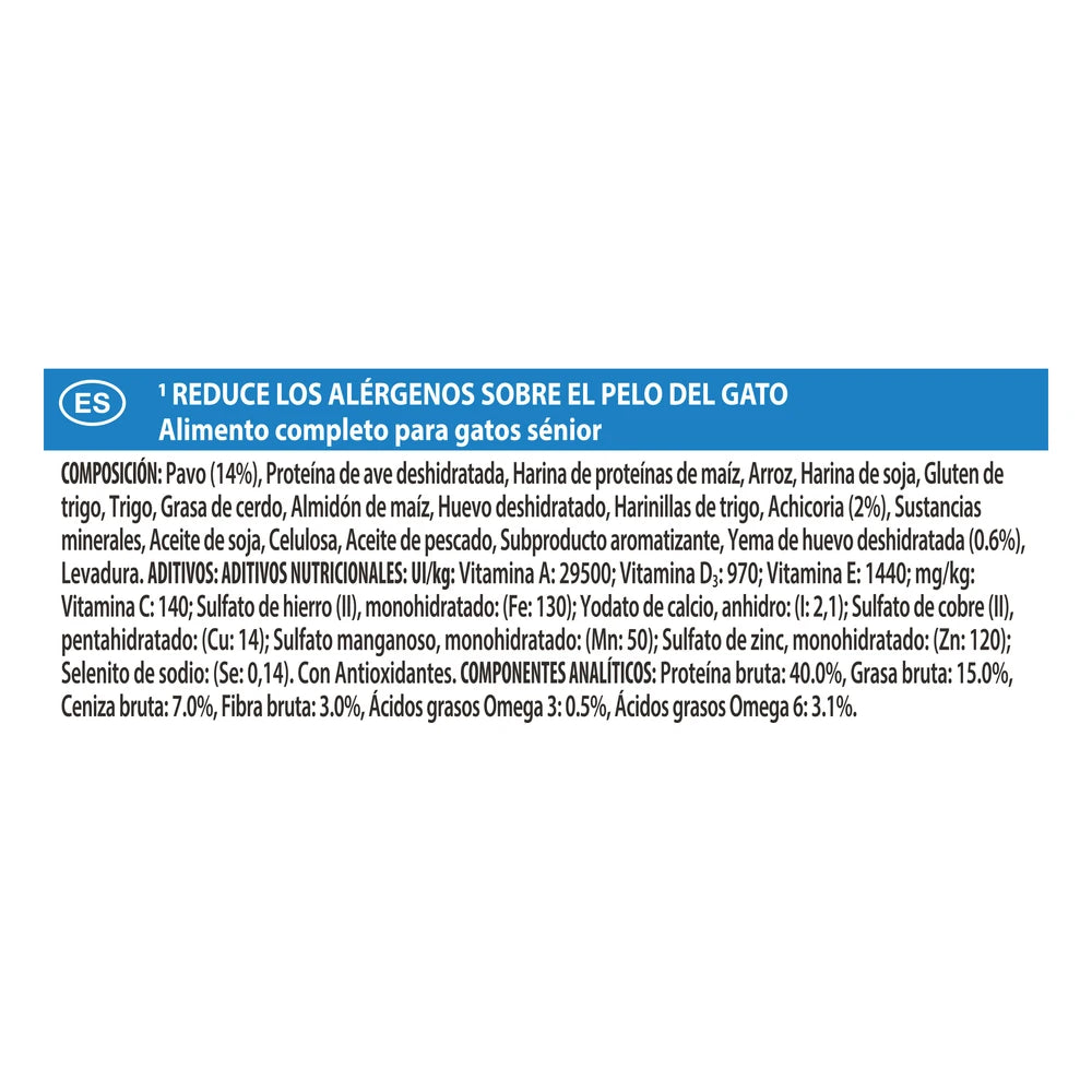 Pro Plan LiveClear Sterilised 7+ Senior Pavo Pienso Reduce Alérgenos sobre el Pelo del Gato al mejor precio -todoastorenimal.com