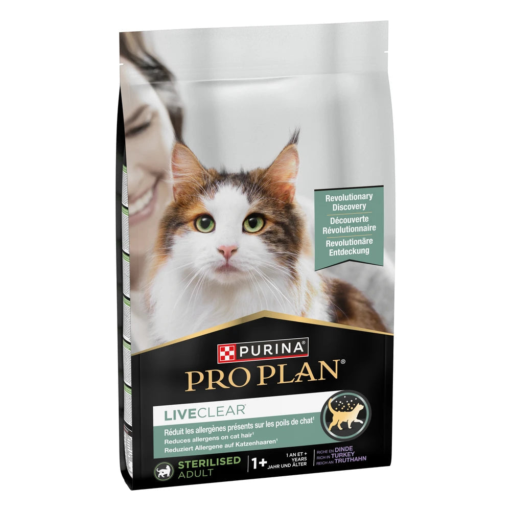 Pro Plan LiveClear Sterilised Adult Pavo Pienso Reduce Alérgenos sobre el Pelo del Gato al mejor precio -todoastorenimal.com