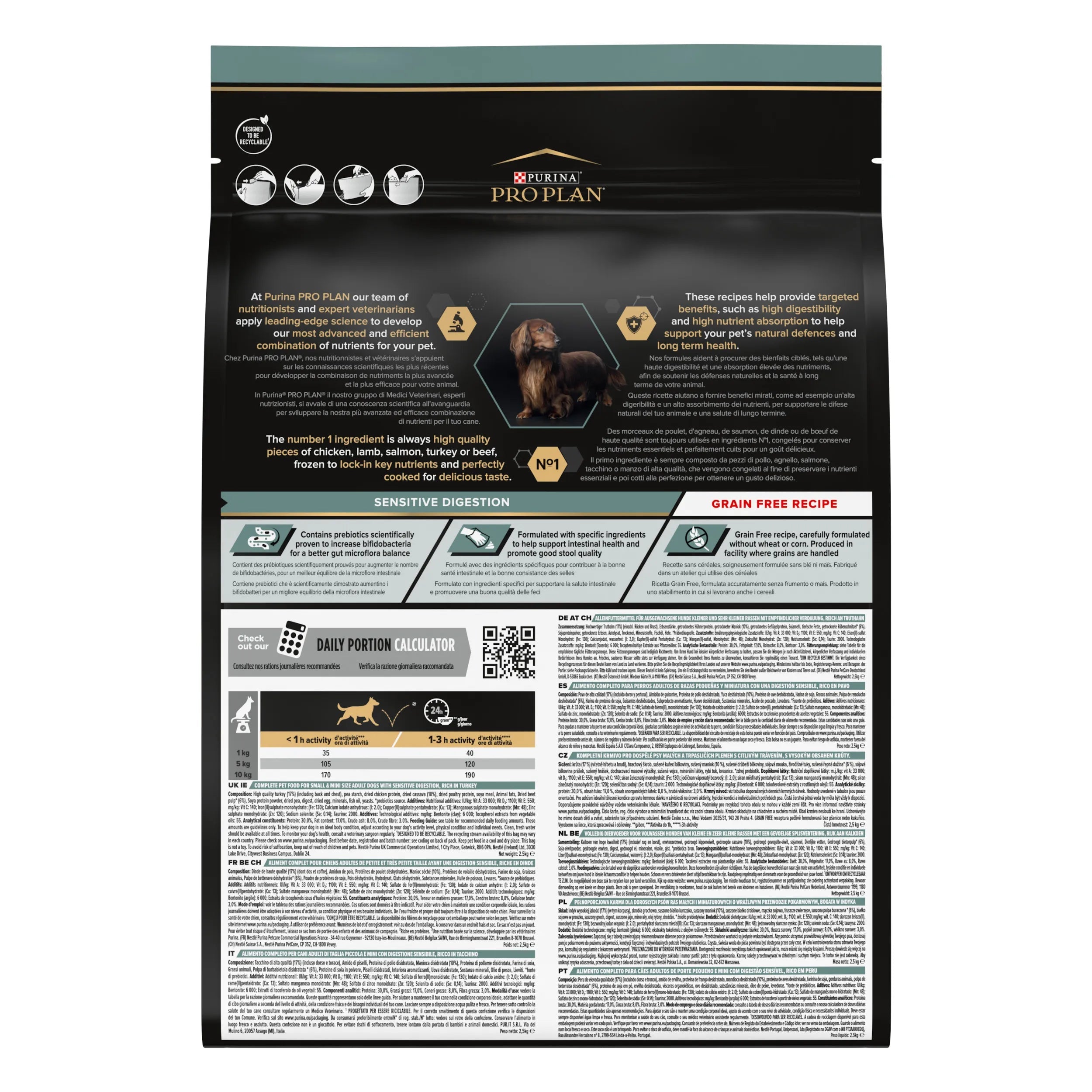 Pro Plan Small & Mini Adult Digest Grain Free Pavo Pienso para Perros al mejor precio -todoastorenimal.com