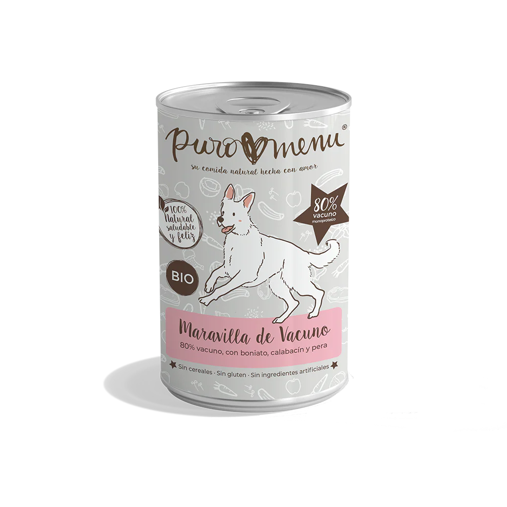 Puro Menú BIO Maravilla de Vacuno Lata Comida Húmeda para Perros al mejor precio -todoastorenimal.com