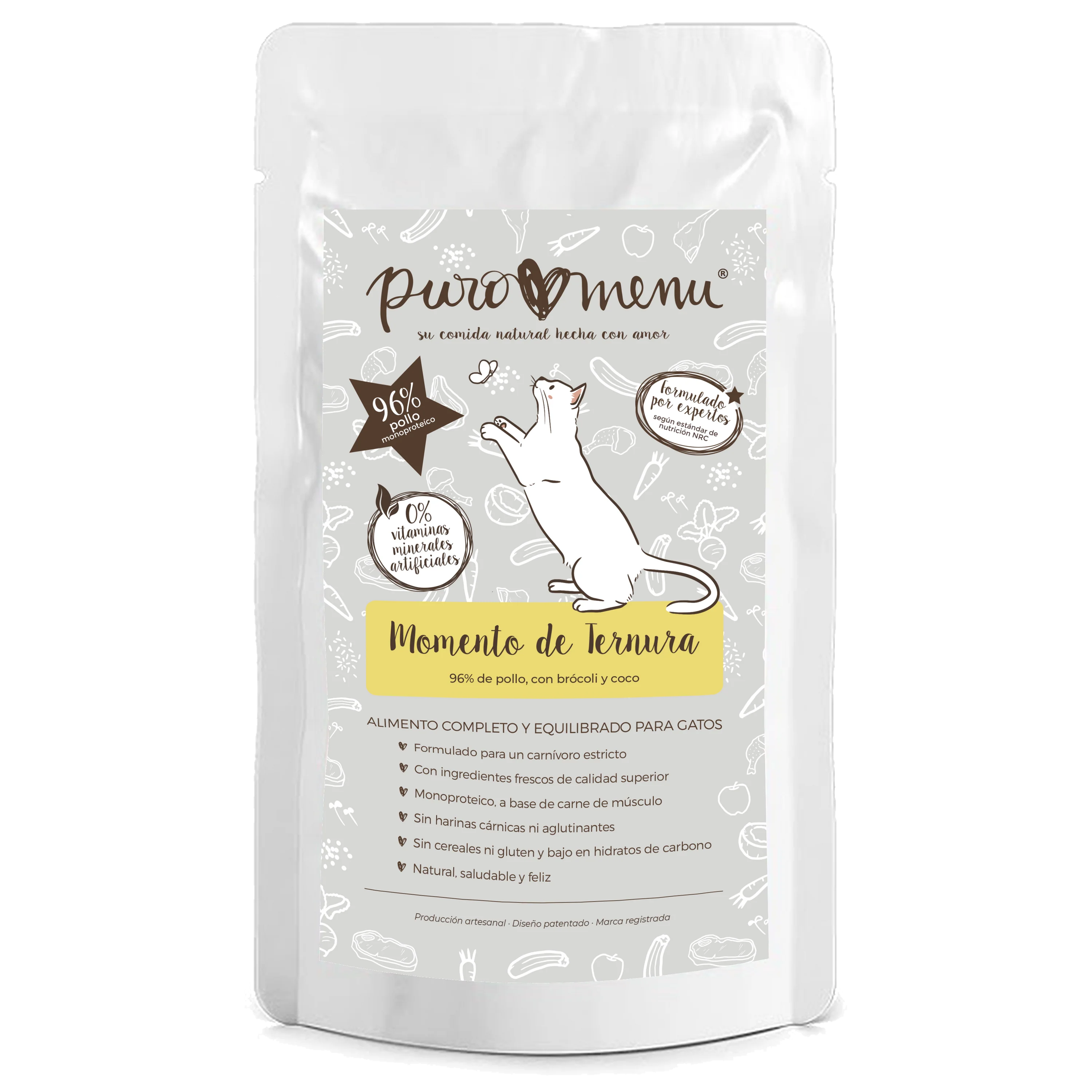 Puro Menú BIO Momento de Ternura Comida Húmeda de Pollo para Gatos al mejor precio -todoastorenimal.com
