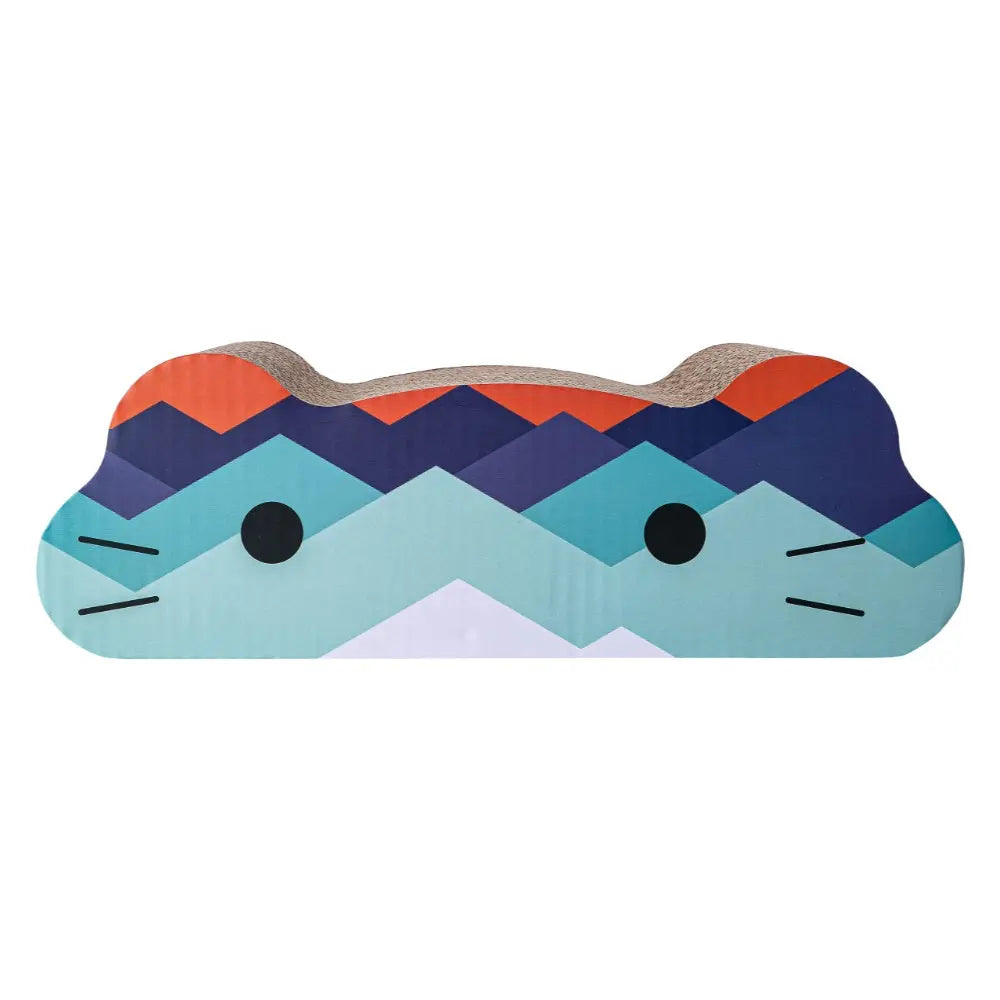 Rascador de Cartón Face Azul con Catnip 45x24x15cm FREEDOG