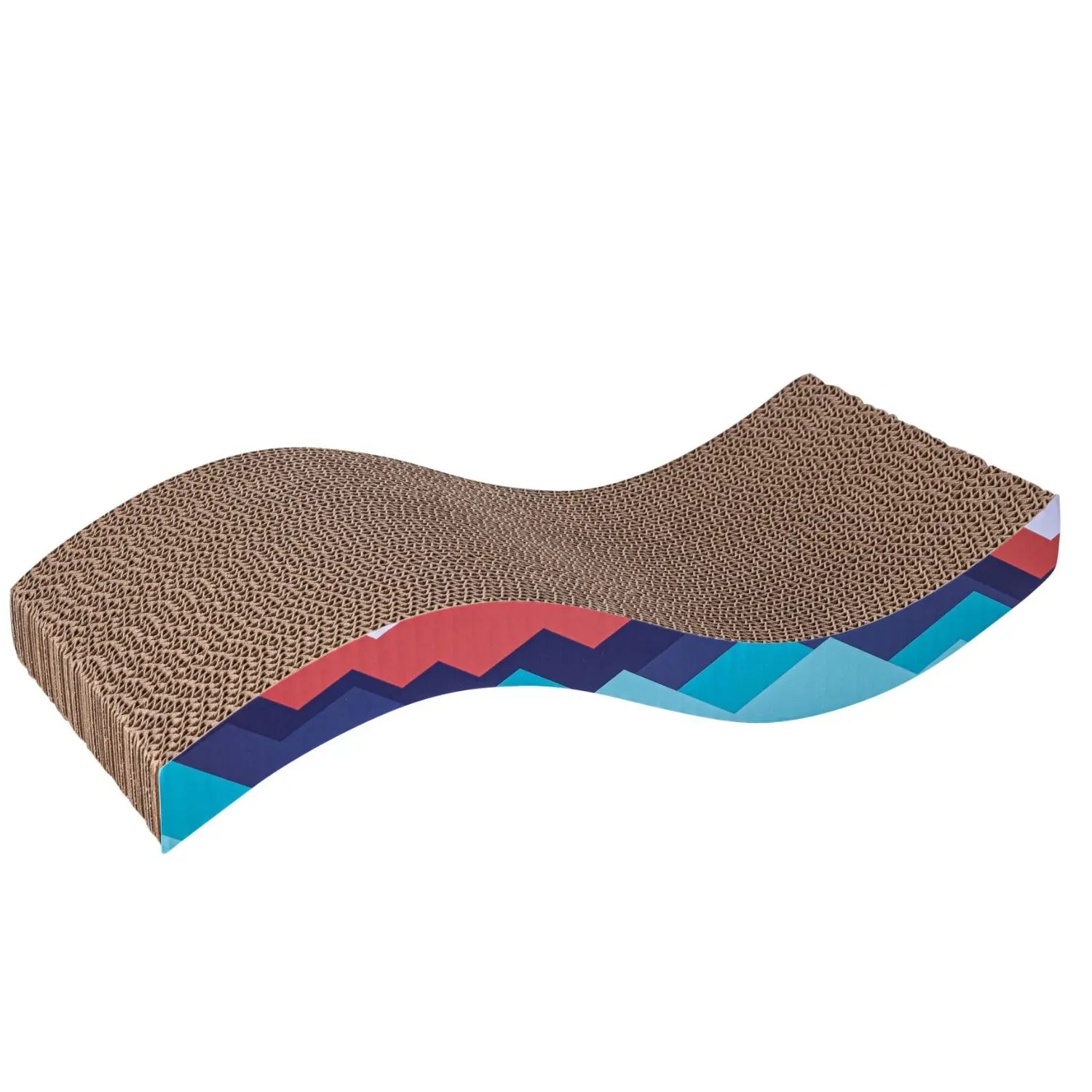 Rascador de Cartón Snake Azul Cielo con Catnip 45x23x9cm FREEDOG