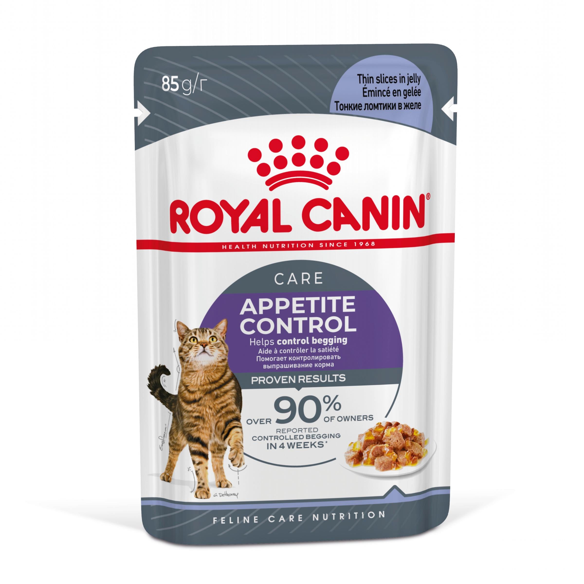 Royal Canin Appetite Control Finas Láminas en Gelatina 85 g Húmedo para Gatos al mejor precio -todoastorenimal.com