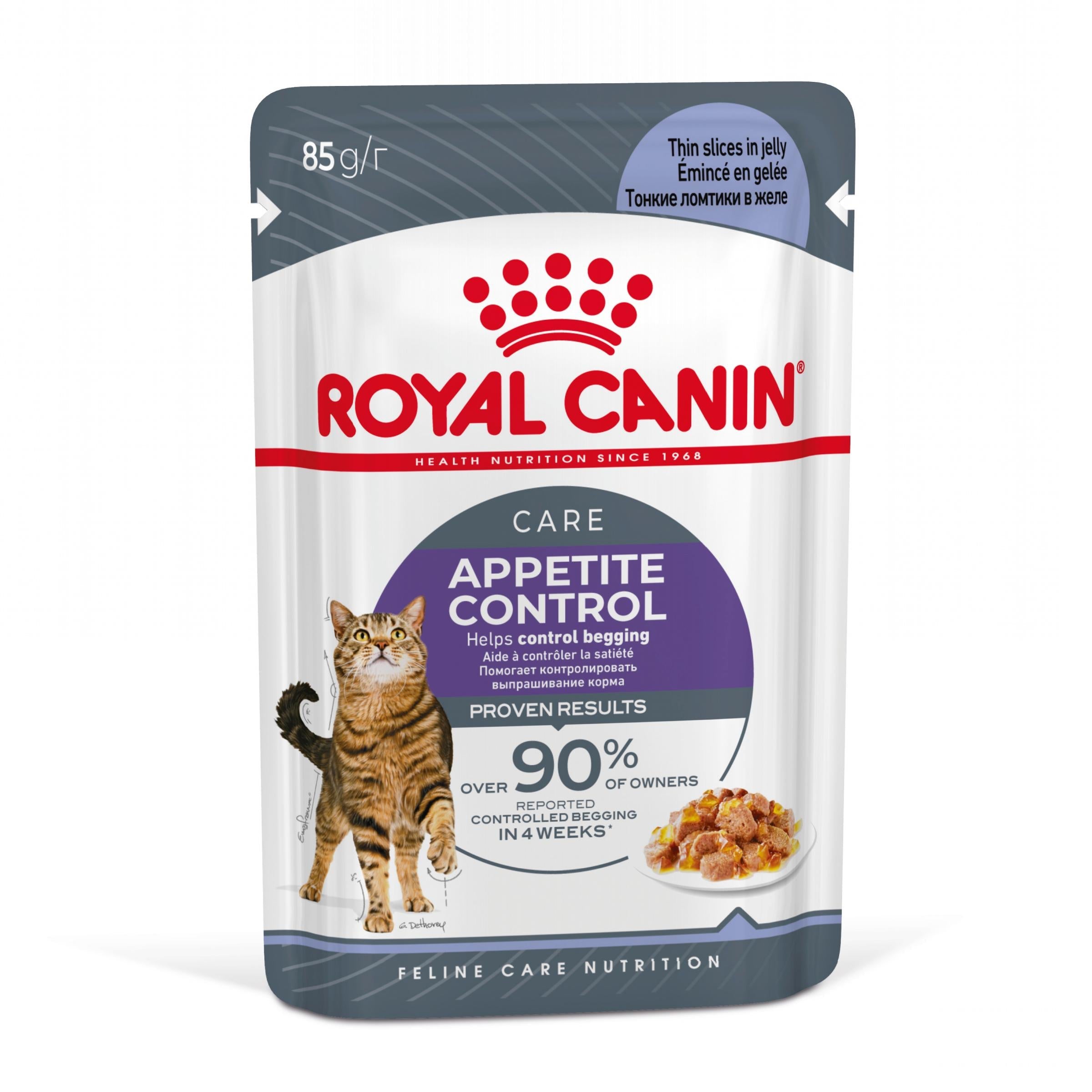Royal Canin Appetite Control Finas Láminas en Gelatina 85 g Húmedo para Gatos al mejor precio -todoastorenimal.com
