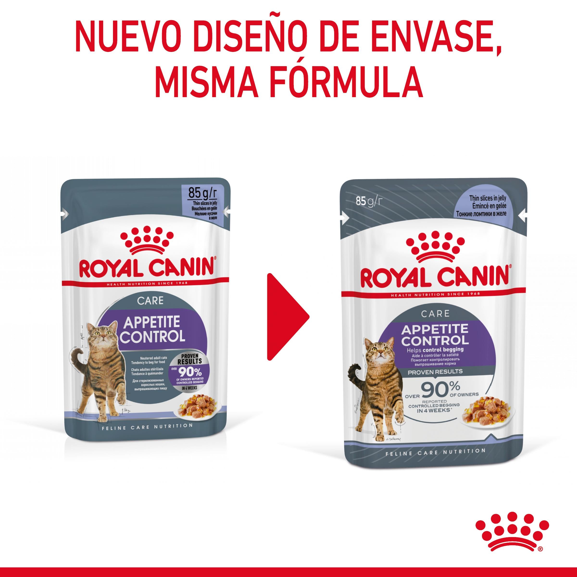 Royal Canin Appetite Control Finas Láminas en Gelatina 85 g Húmedo para Gatos al mejor precio -todoastorenimal.com
