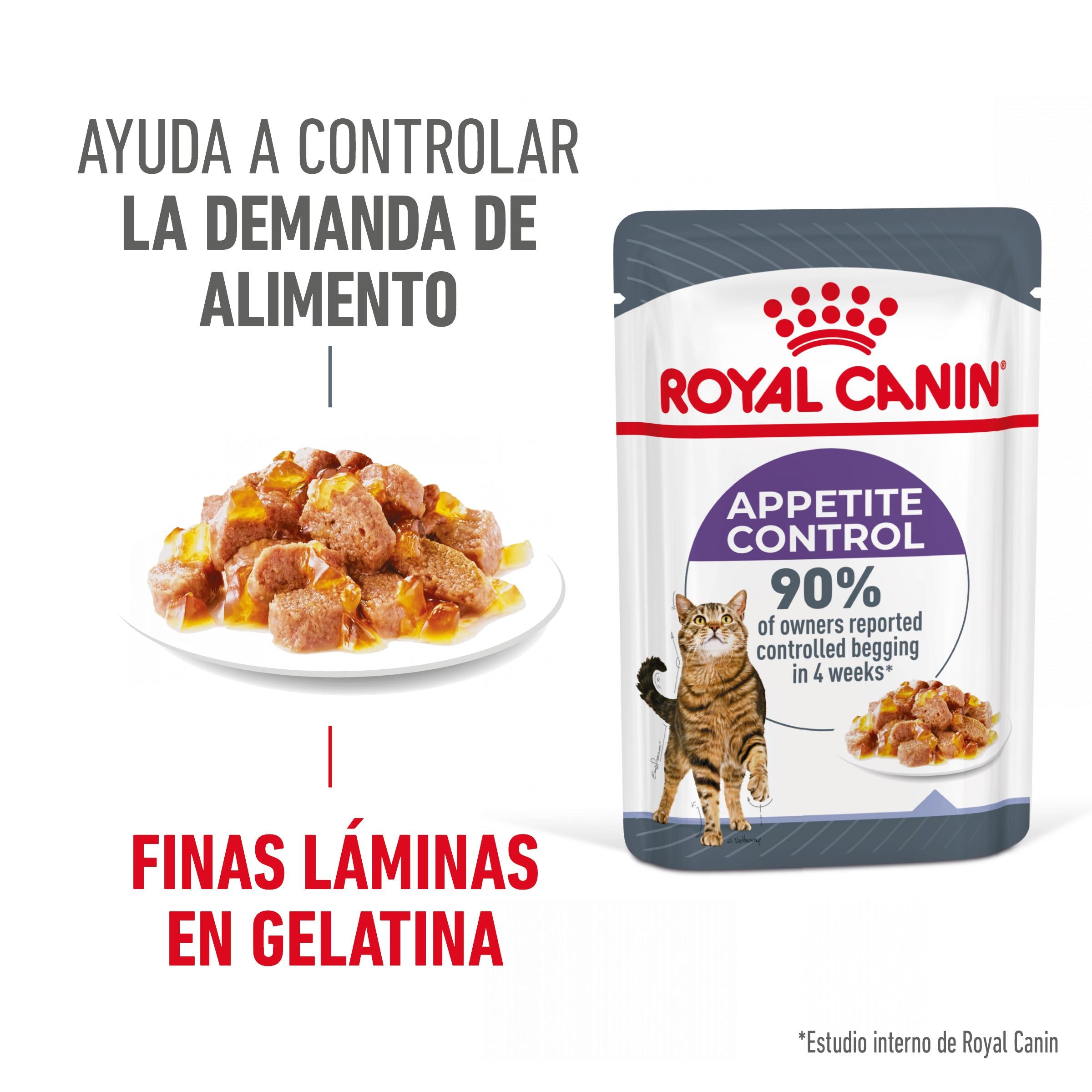 Royal Canin Appetite Control Finas Láminas en Gelatina 85 g Húmedo para Gatos al mejor precio -todoastorenimal.com
