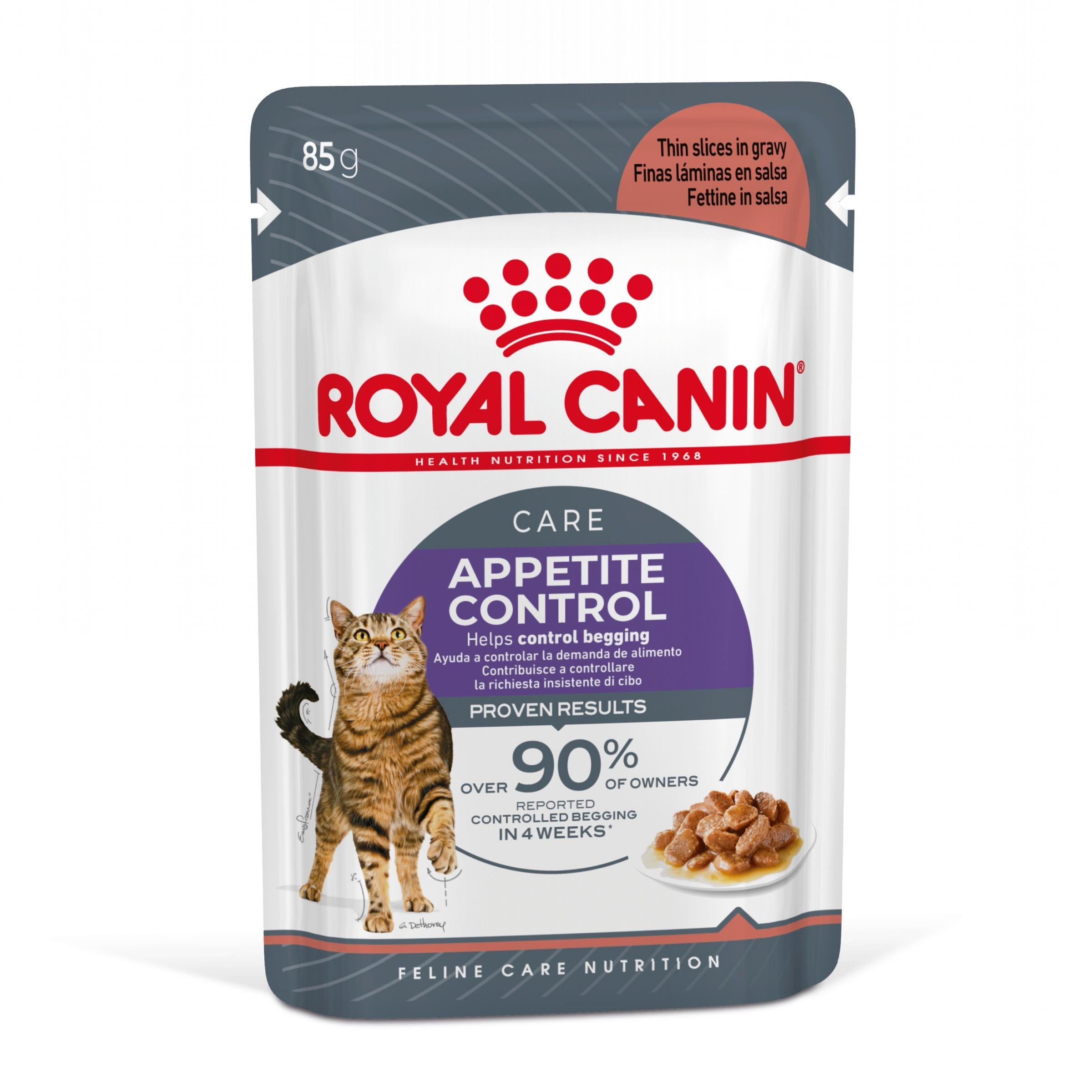 Royal Canin Appetite Control Finas Láminas en Salsa 85 g Comida Húmeda para Gatos al mejor precio -todoastorenimal.com
