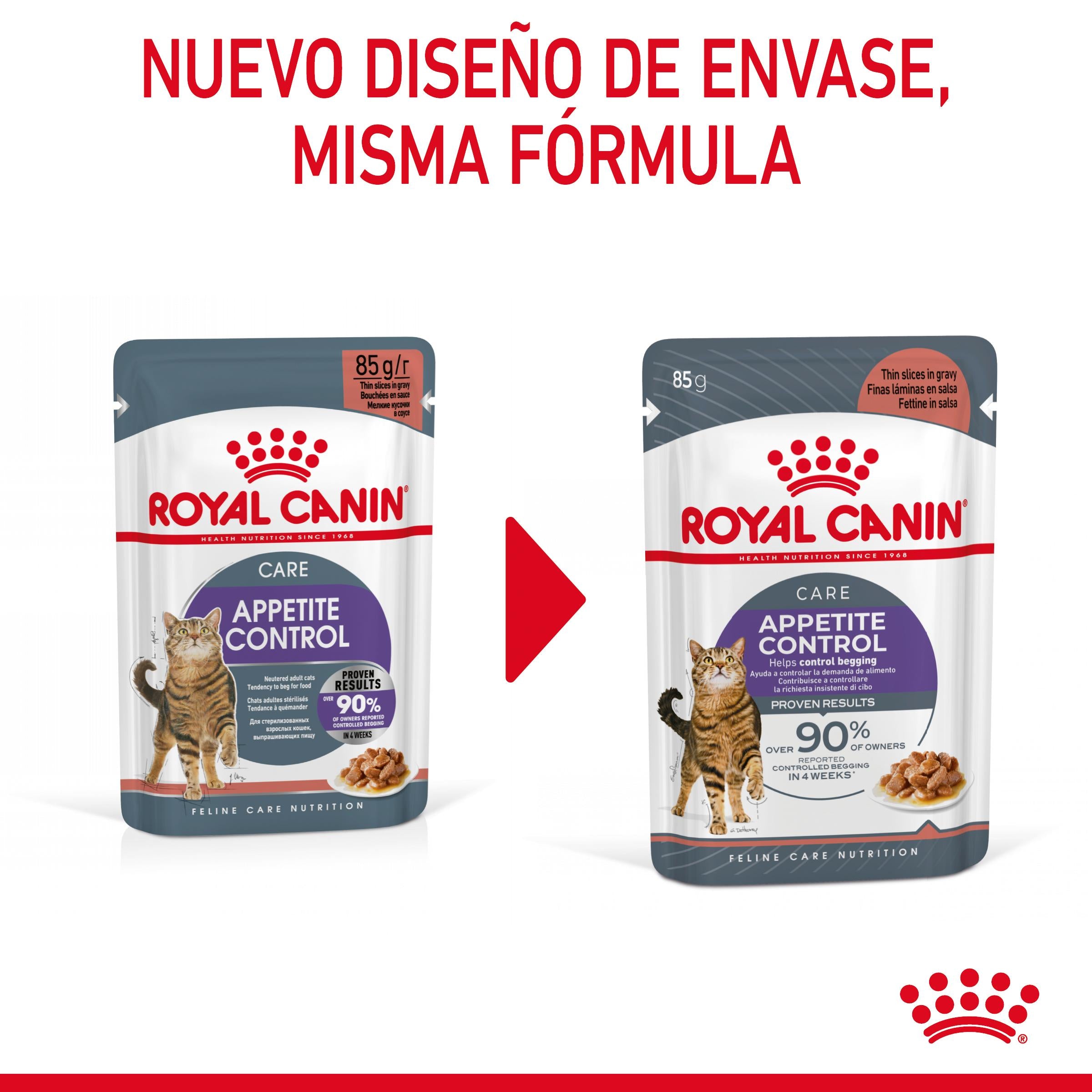 Royal Canin Appetite Control Finas Láminas en Salsa 85 g Comida Húmeda para Gatos al mejor precio -todoastorenimal.com