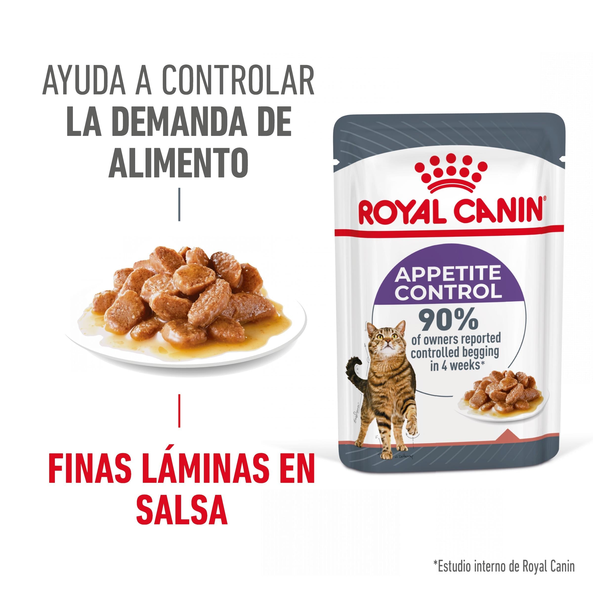 Royal Canin Appetite Control Finas Láminas en Salsa 85 g Comida Húmeda para Gatos al mejor precio -todoastorenimal.com