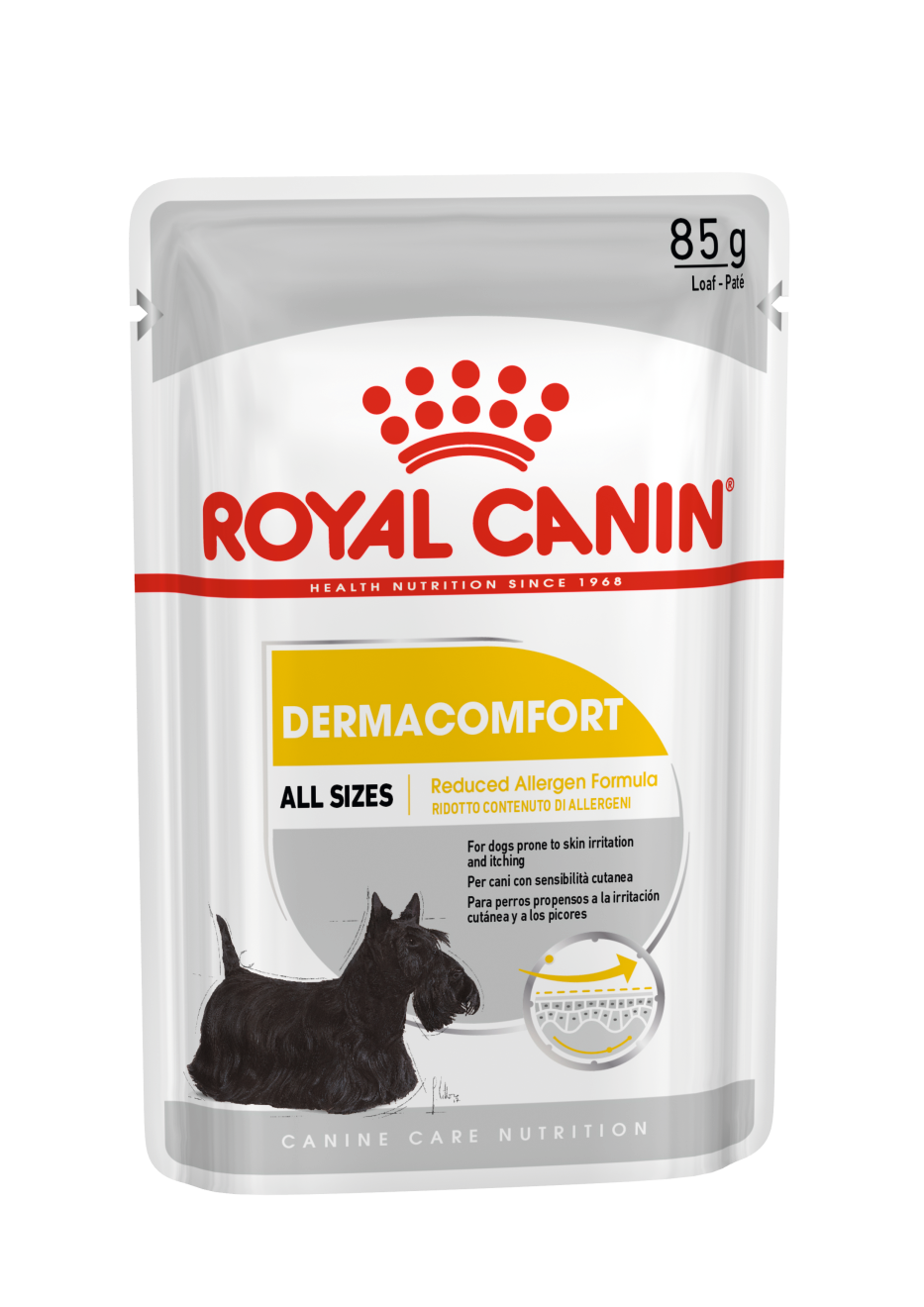 Royal Canin Dermacomfort Care Paté 85 g Comida Húmeda para Perros al mejor precio -todoastorenimal.com
