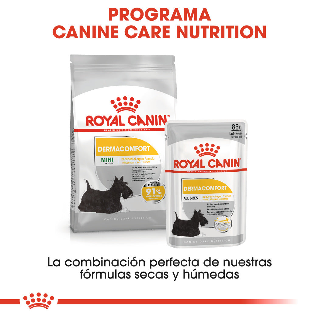 Royal Canin Dermacomfort Care Paté 85 g Comida Húmeda para Perros al mejor precio -todoastorenimal.com