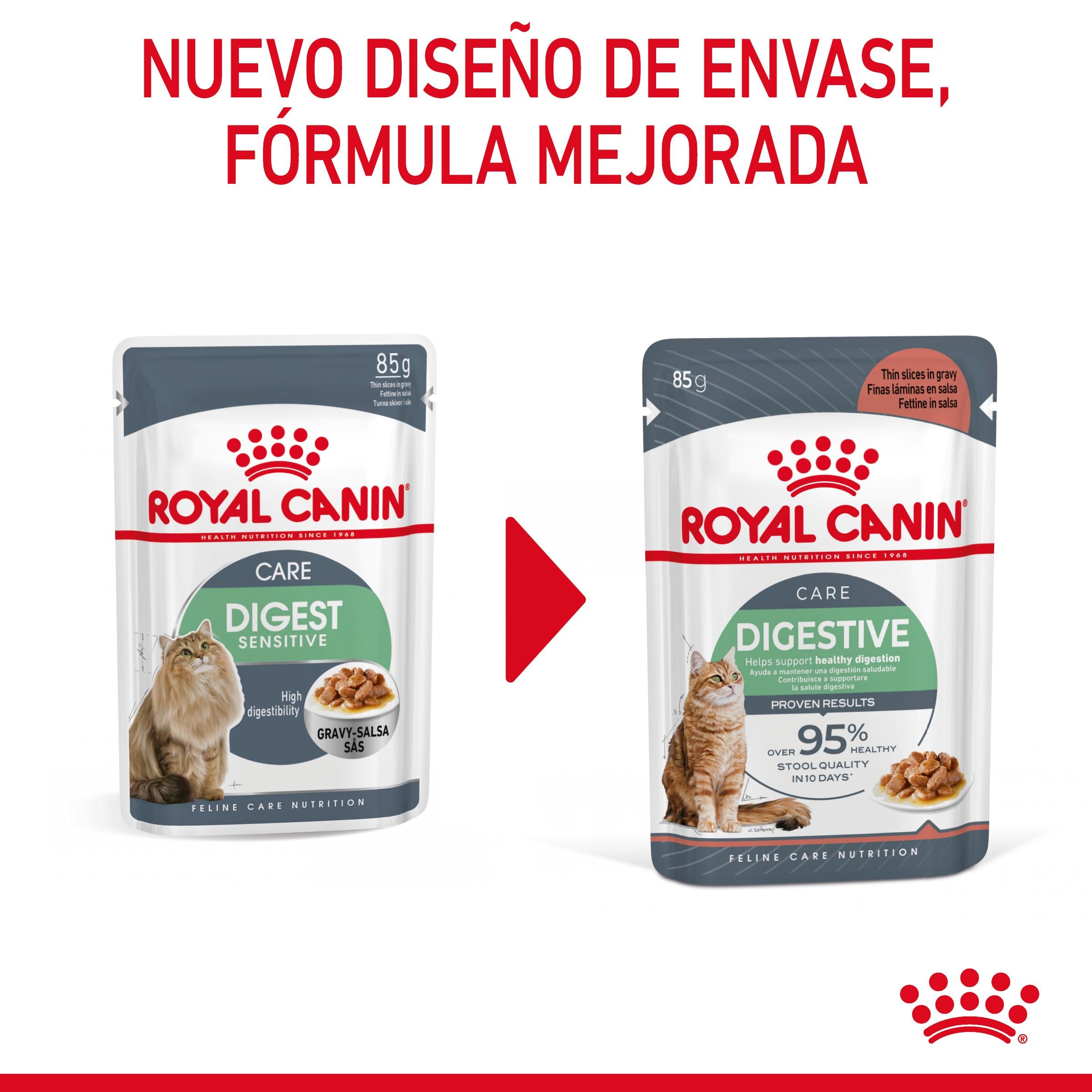 Royal Canin Digestive Care Finas Láminas en Salsa 85 g Húmedo para Gatos al mejor precio -todoastorenimal.com