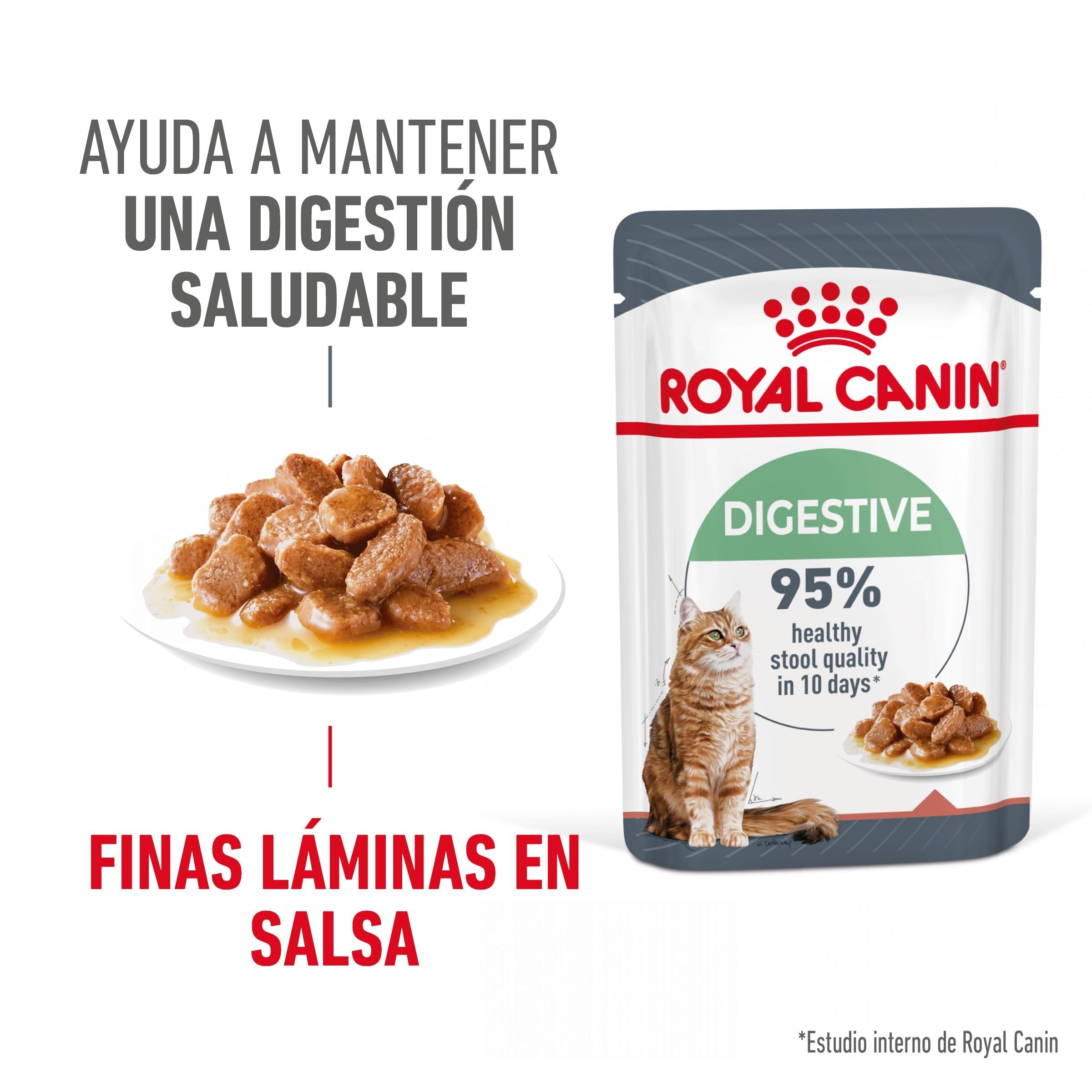 Royal Canin Digestive Care Finas Láminas en Salsa 85 g Húmedo para Gatos al mejor precio -todoastorenimal.com