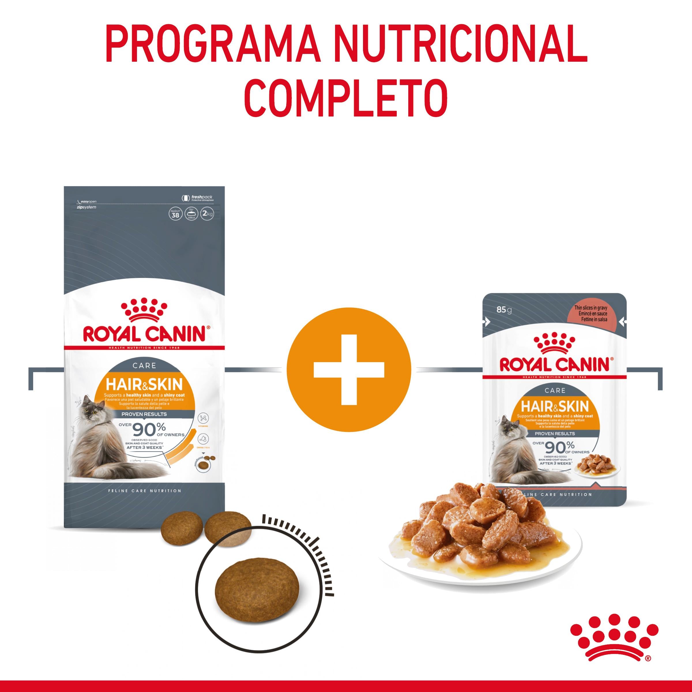 Royal Canin Hair & Skin Care Finas Láminas en Salsa 85 g Húmedo para Gatos al mejor precio -todoastorenimal.com