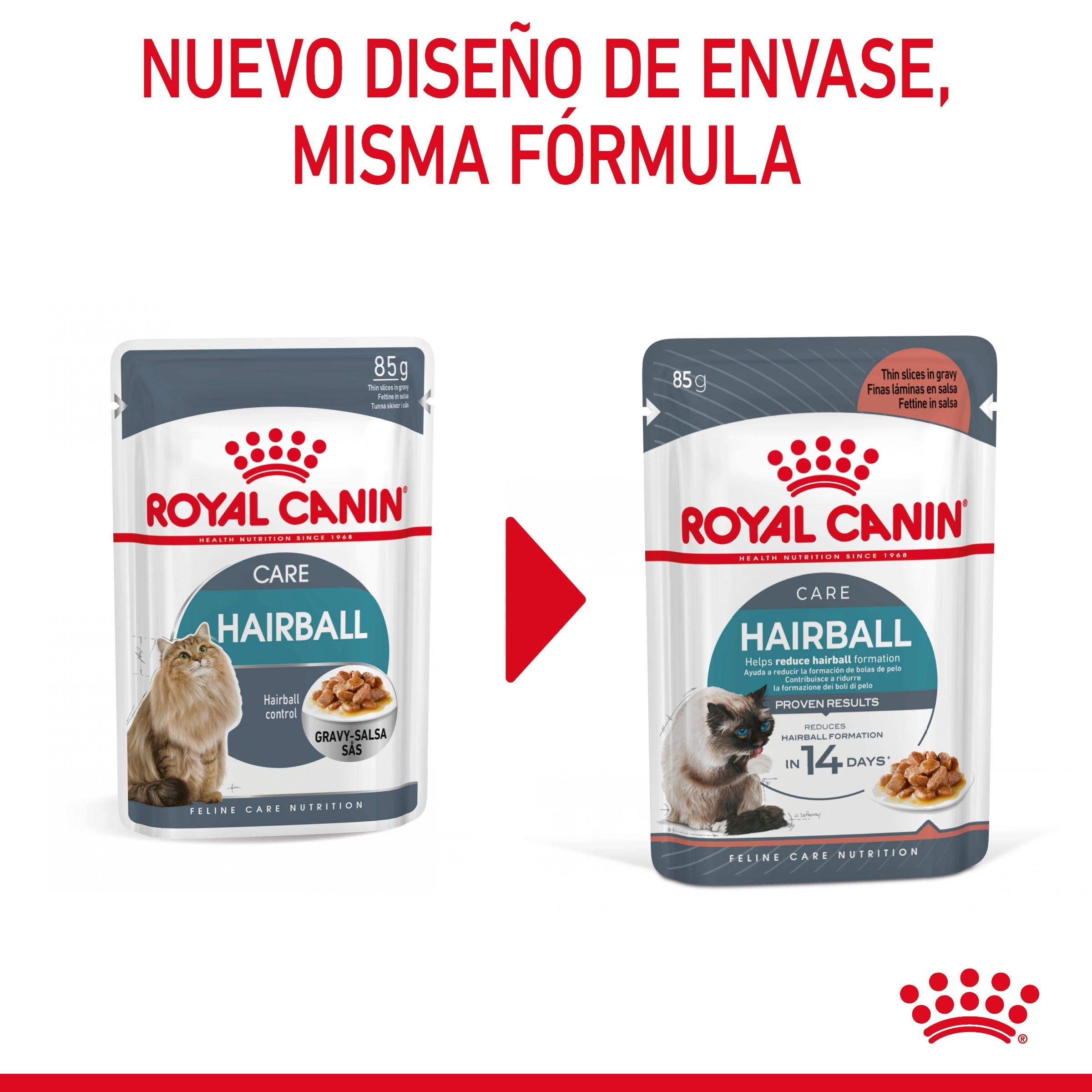 Royal Canin Hairball Care Finas Láminas en Salsa 85 g Húmedo para Gatos al mejor precio -todoastorenimal.com
