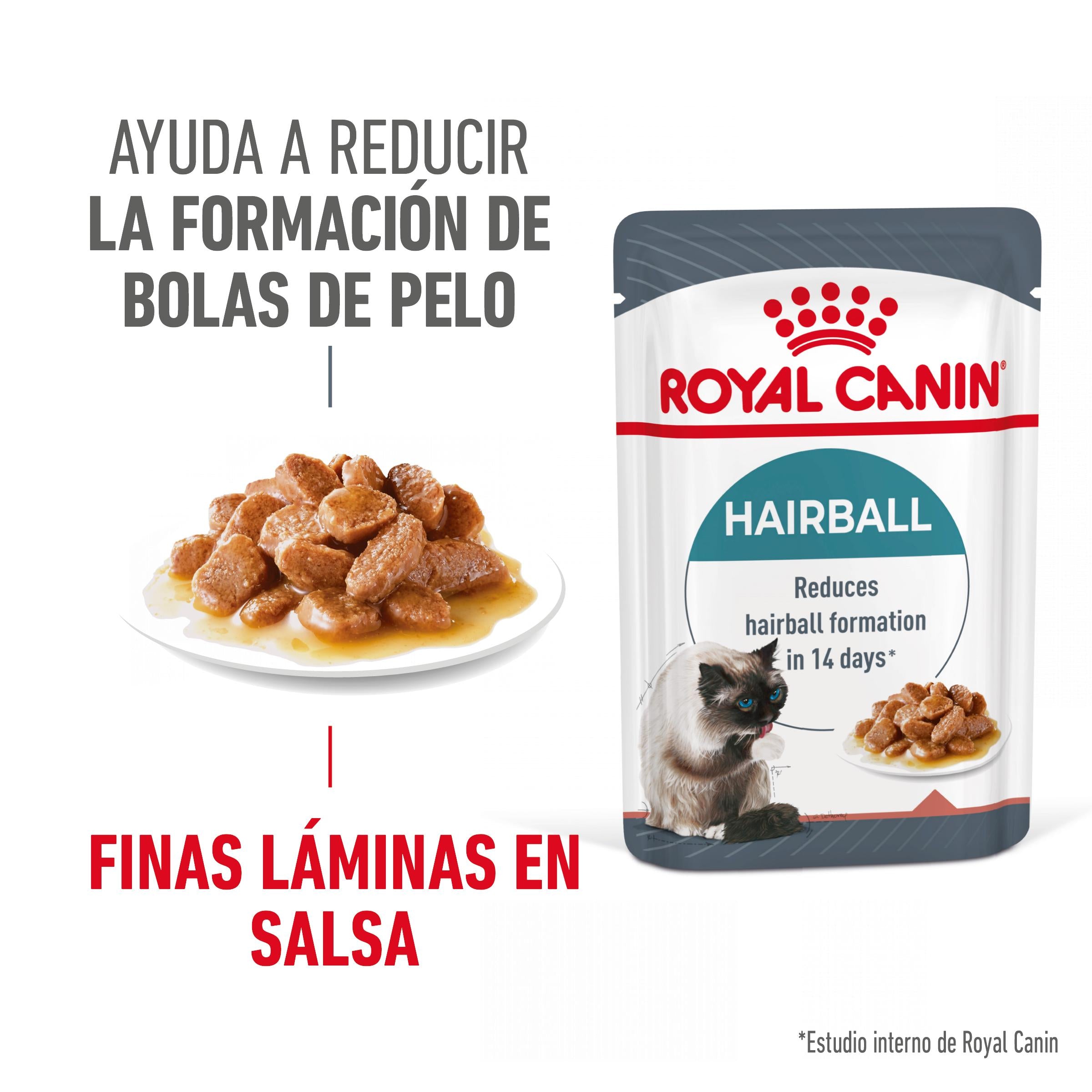 Royal Canin Hairball Care Finas Láminas en Salsa 85 g Húmedo para Gatos al mejor precio -todoastorenimal.com