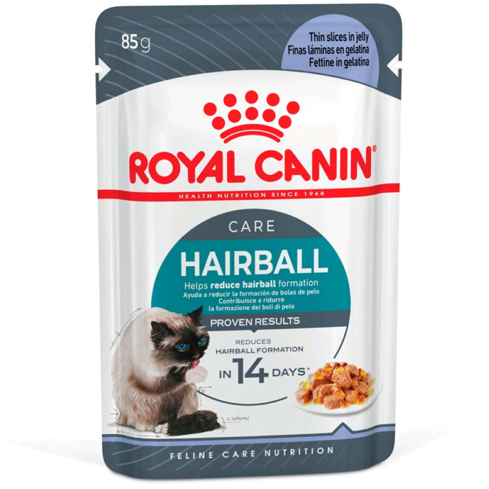 Royal Canin Hairball Care Jelly Comida Húmeda para Gatos 85g al mejor precio -todoastorenimal.com