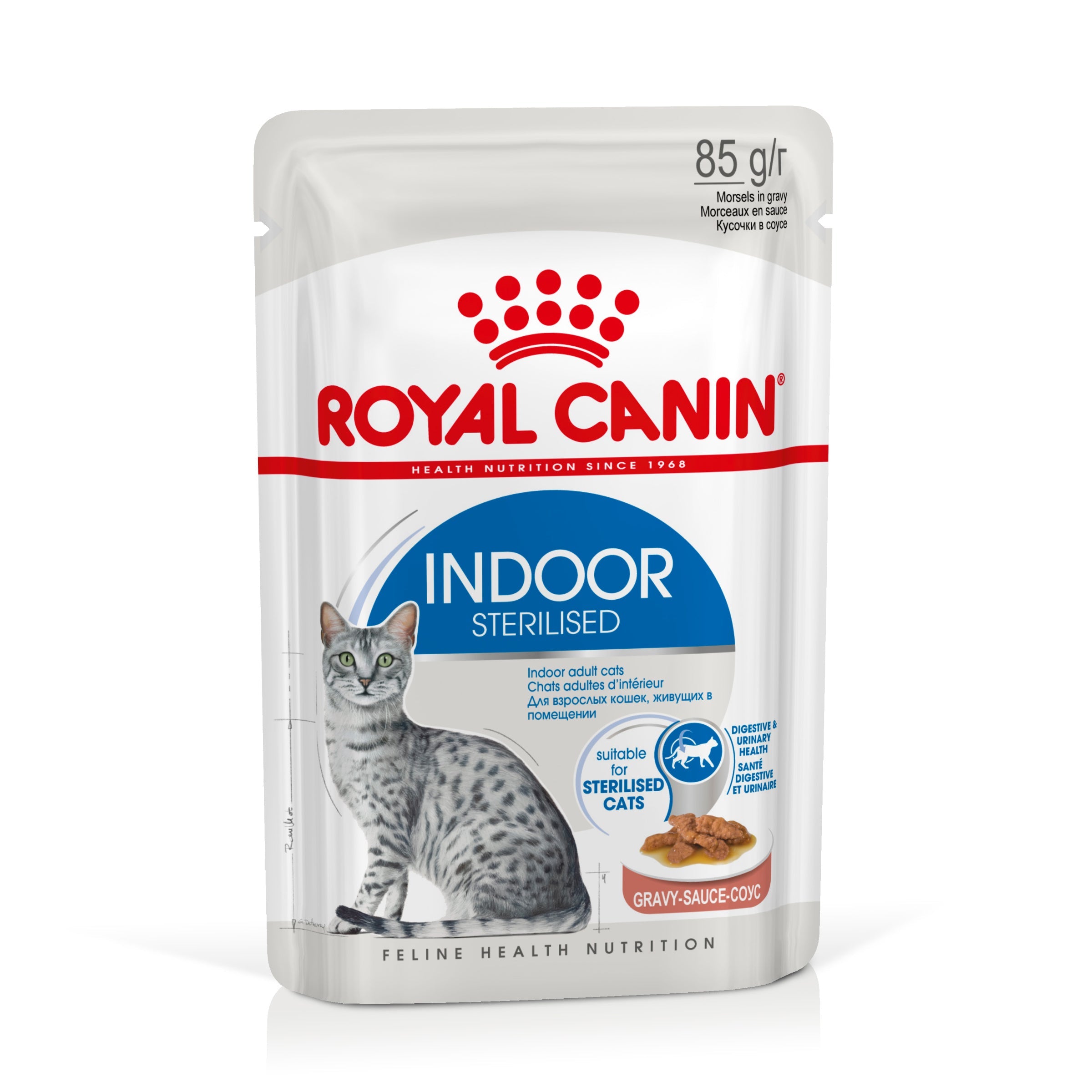 Royal Canin Indoor Sterilized 85 g Comida Húmeda en Salsa para Gatos al mejor precio -todoastorenimal.com