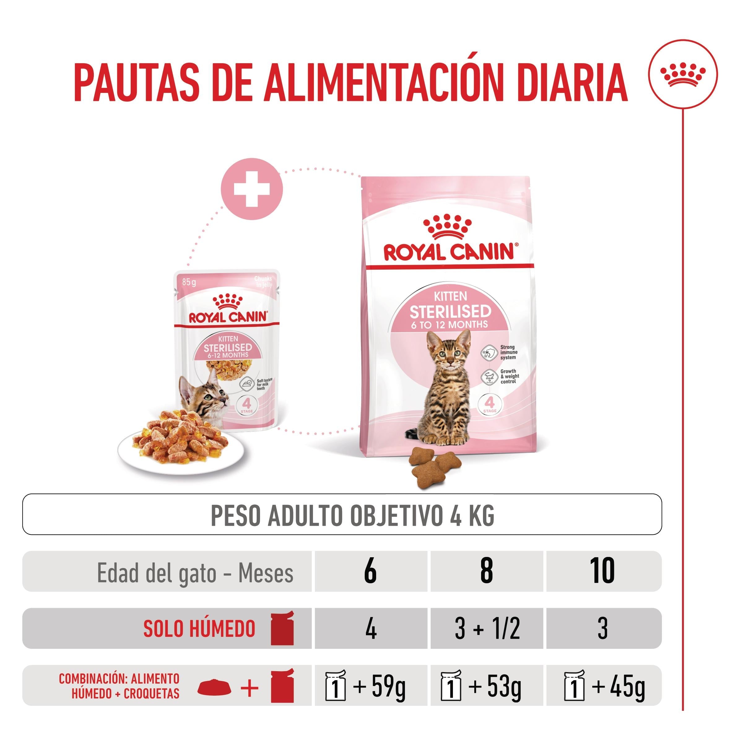Royal Canin Kitten Sterilized Gelatina 85 g Alimento Húmedo para Gatitos al mejor precio -todoastorenimal.com