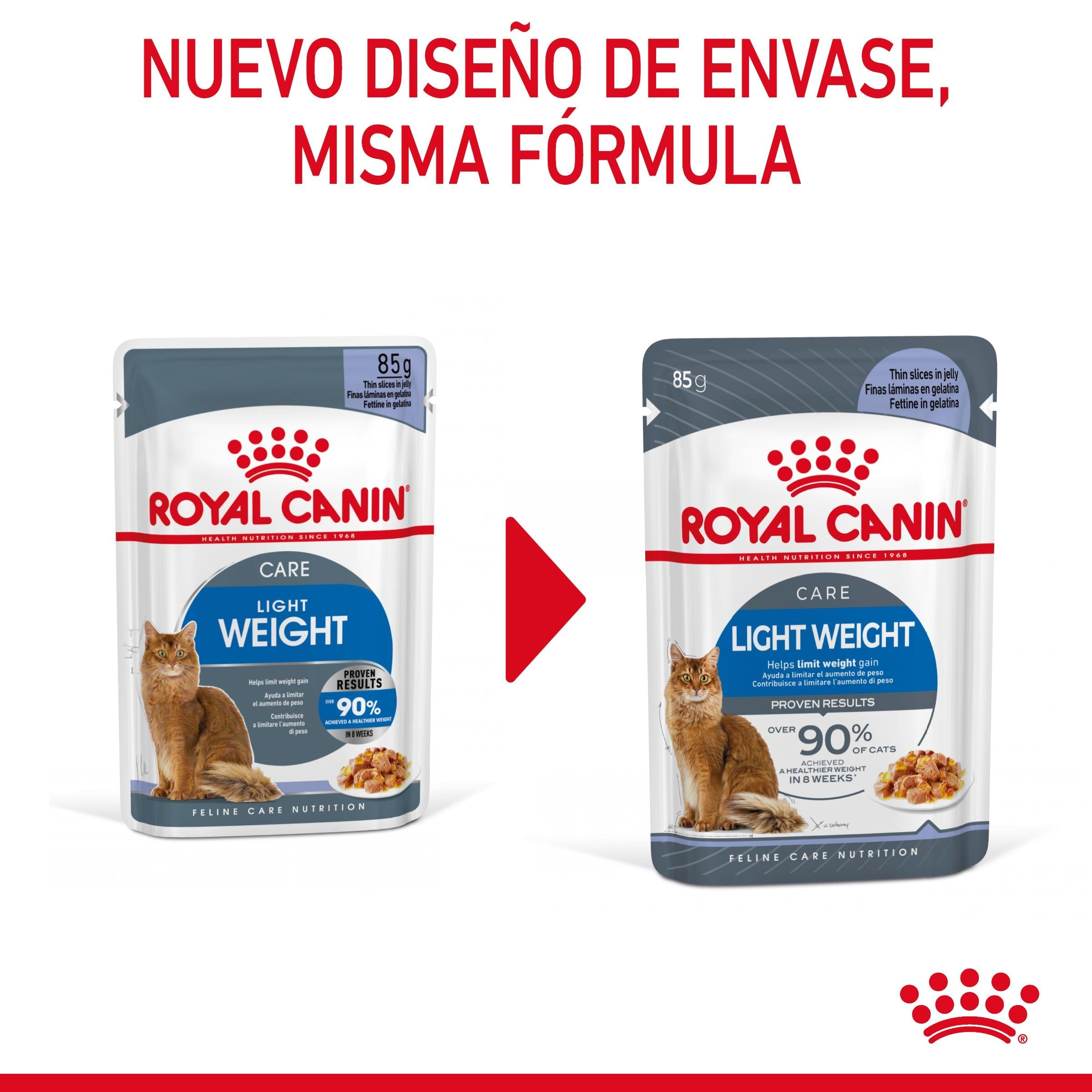 Royal Canin Light Weight Care Finas Láminas en Gelatina 85 g Húmedo para Gatos al mejor precio -todoastorenimal.com