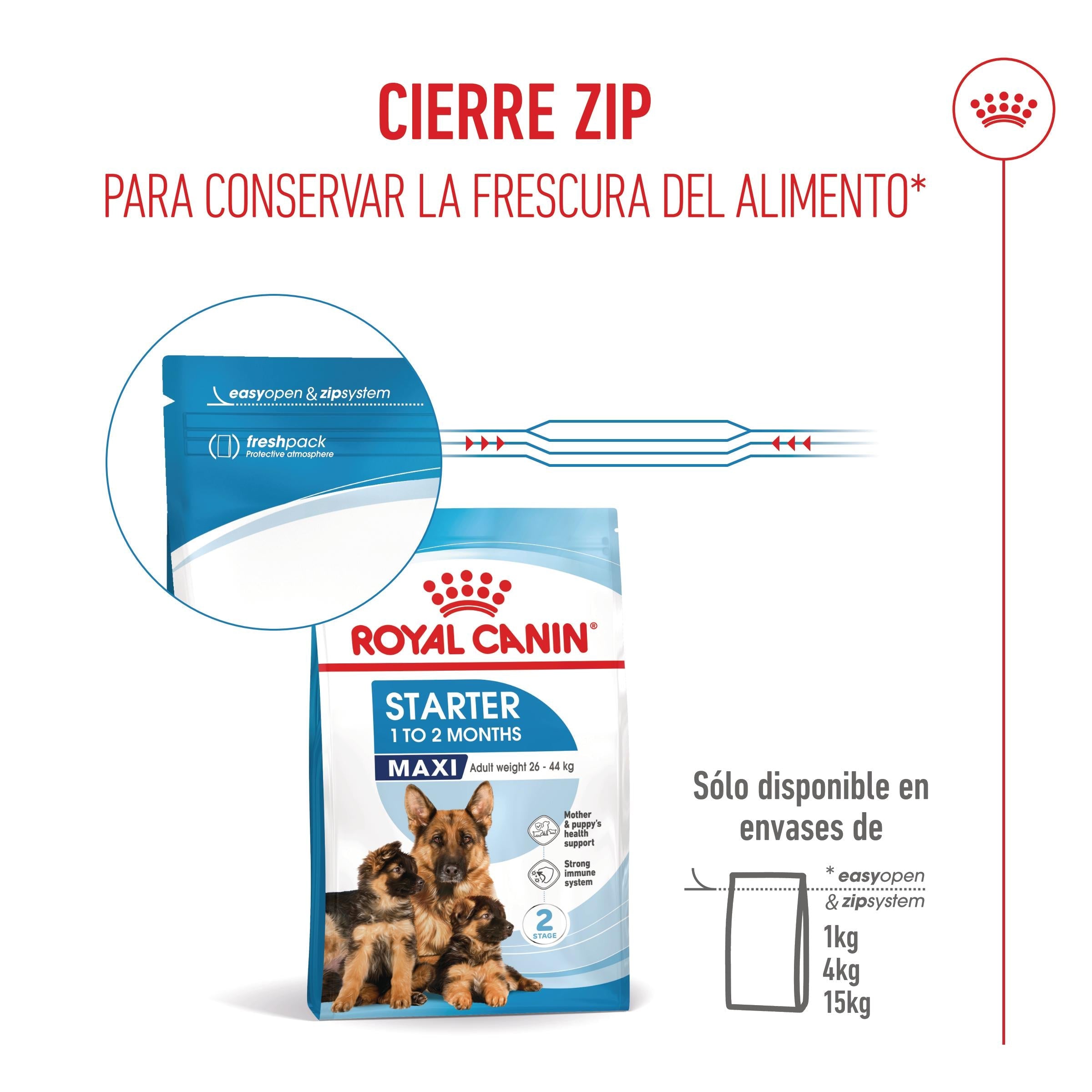 Royal Canin Maxi Starter Mother & Babydog Pienso para Cachorros y Madres Lactantes al mejor precio -todoastorenimal.com